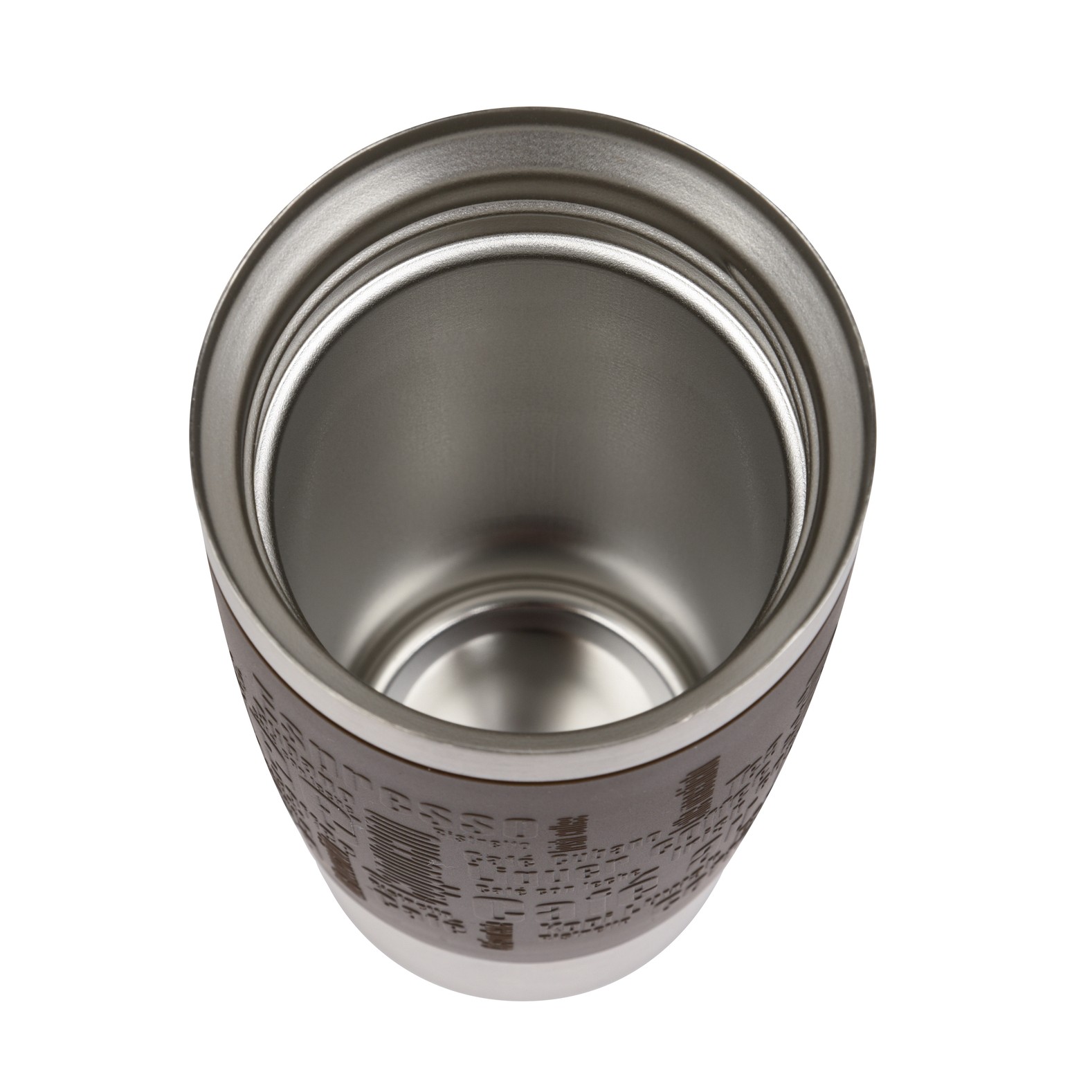 Brauner Emsa Travel Mug von oben