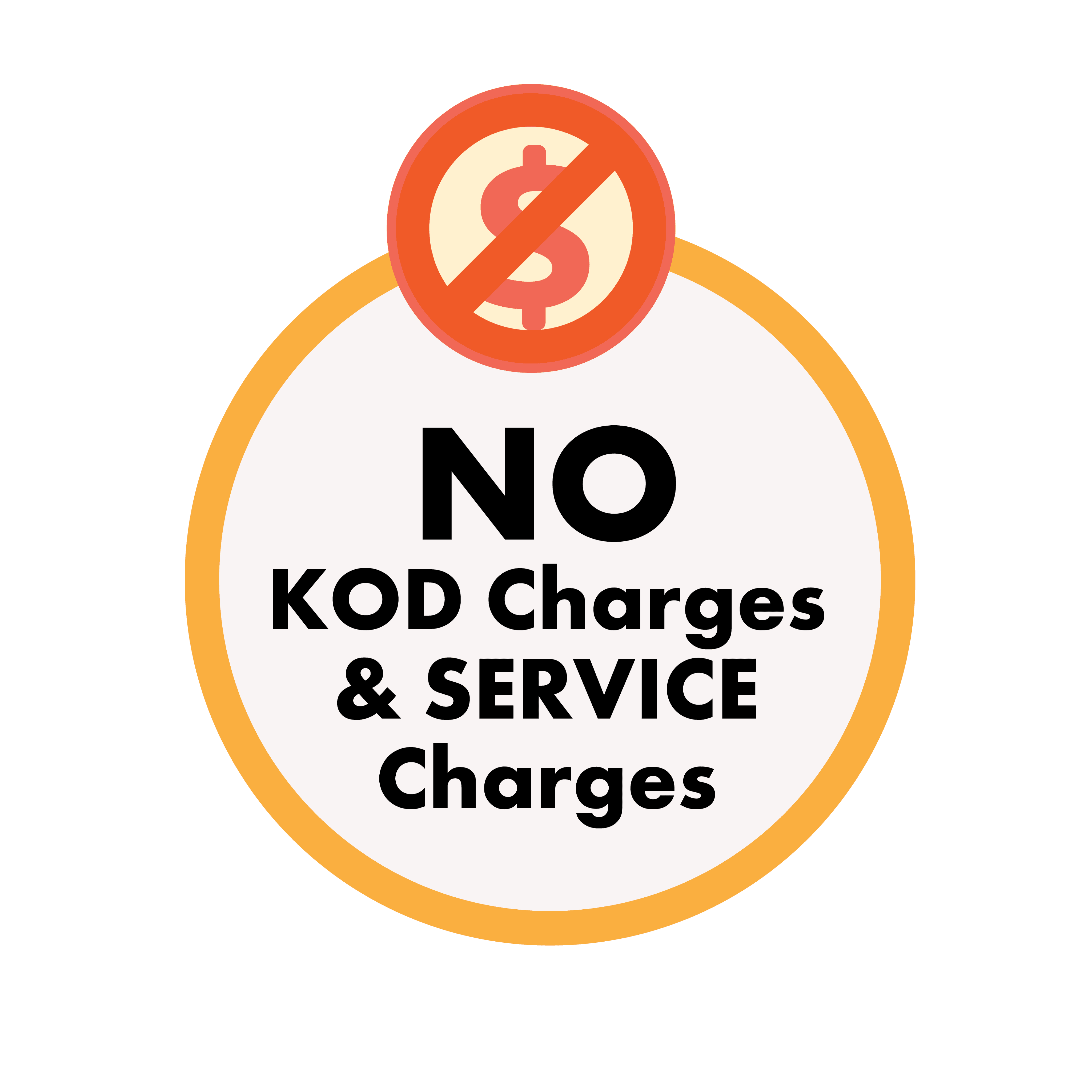 No KOD charges & services charges