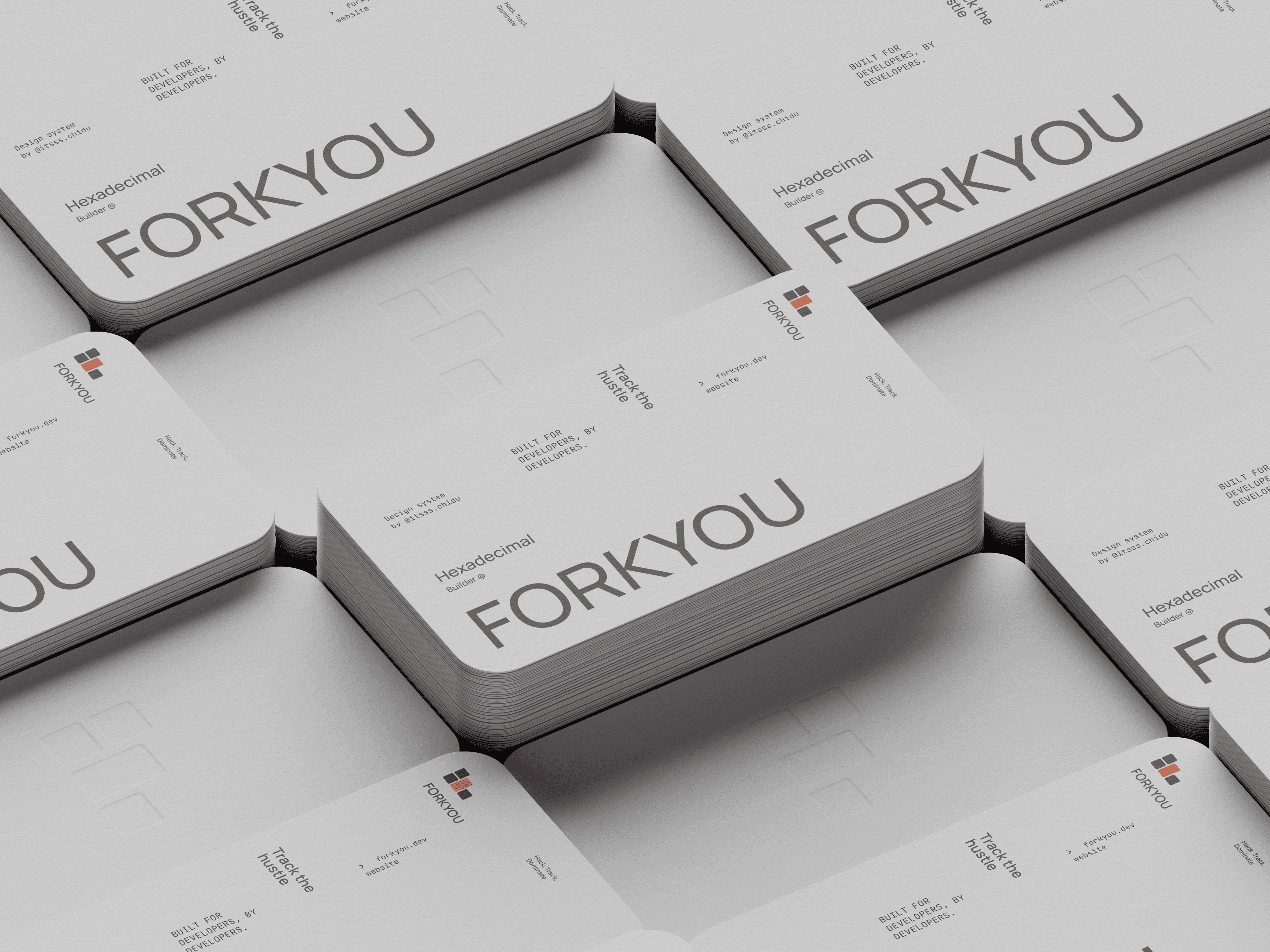 forkyou visiting cards mockup