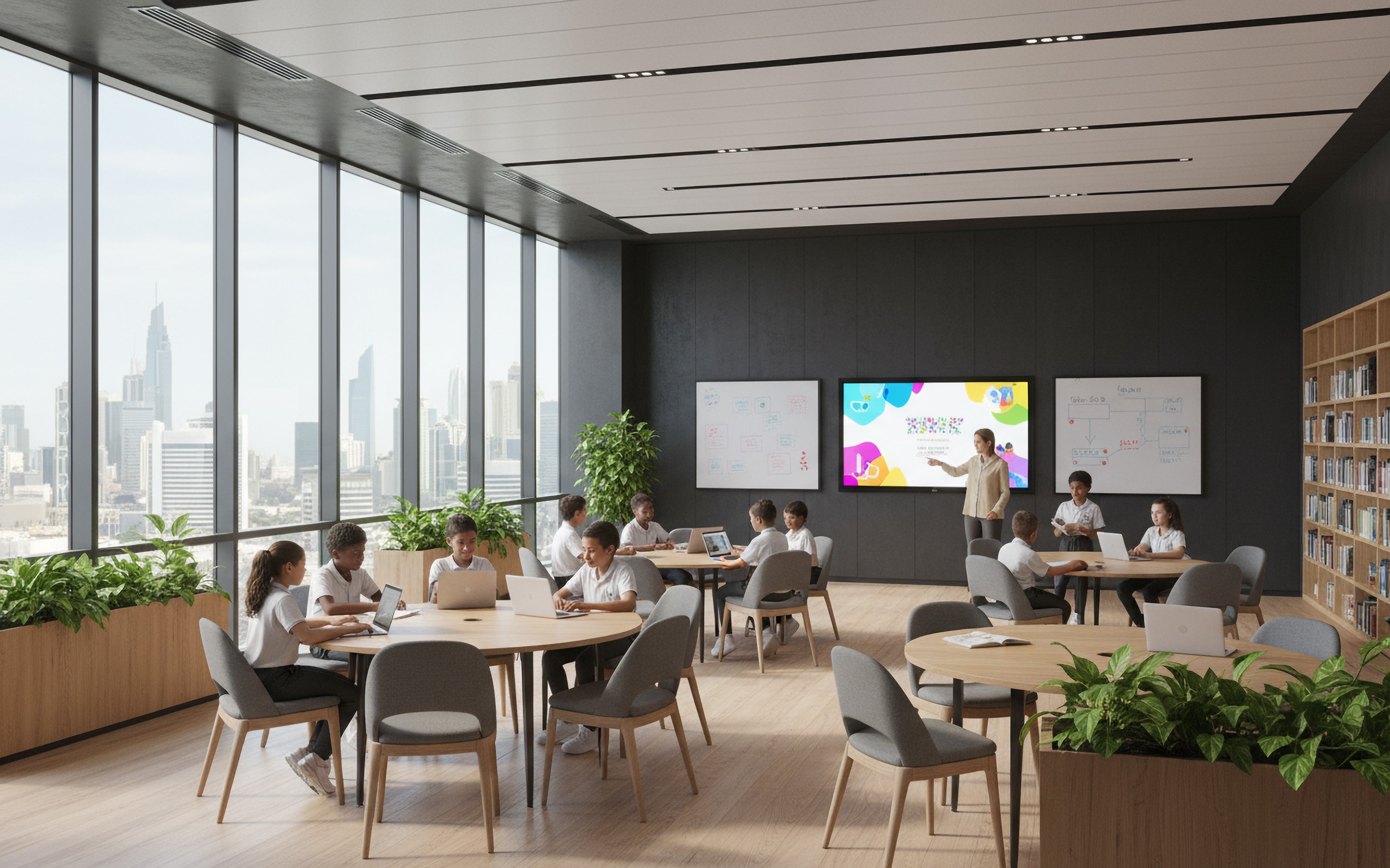 Collaborative and welcoming image of a school