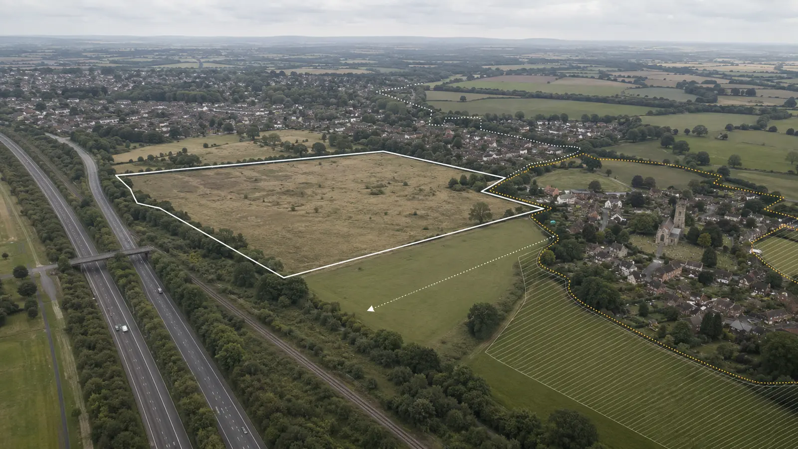 An edge-of-settlement site being assessed against Green Belt planning criteria