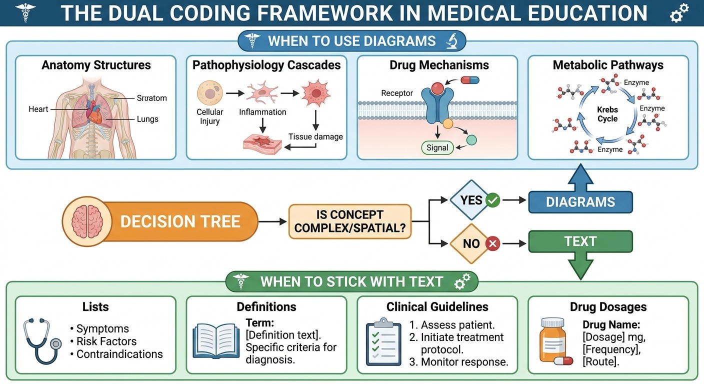 Framework for deciding when to use dual coding in medical studies