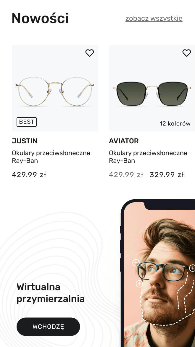 wokularach.pl ecommerce screen by kniec.pl
