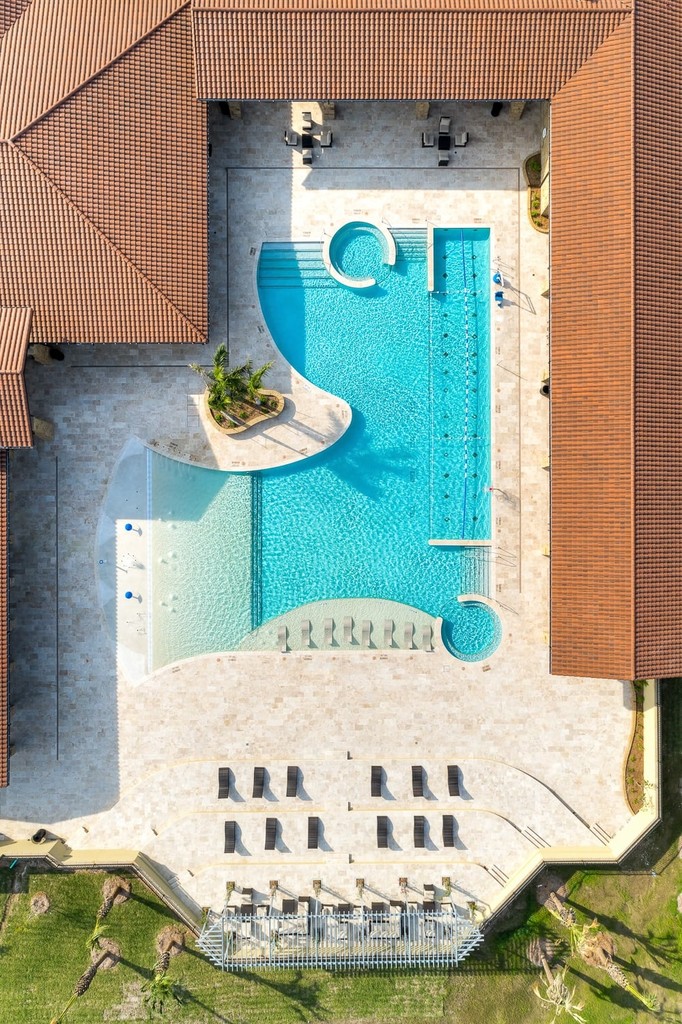 Luxury community pool at Tres Lagos in McAllen, TX