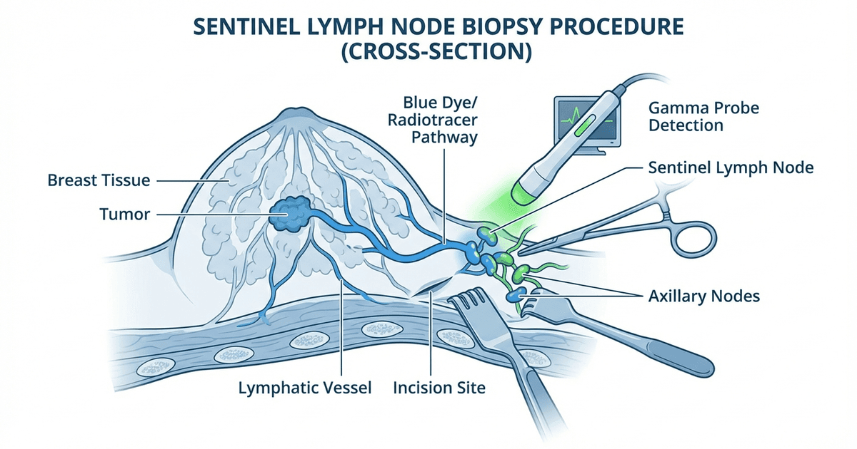 Cover: Sentinel Lymph Node Biopsy in Breast Cancer: Surgery High-Yield Guide for NEET PG and USMLE (2026)
