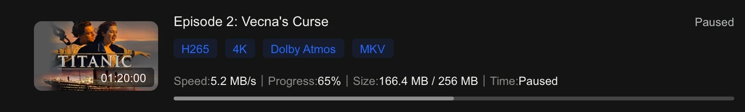 任务行 Paused 状态