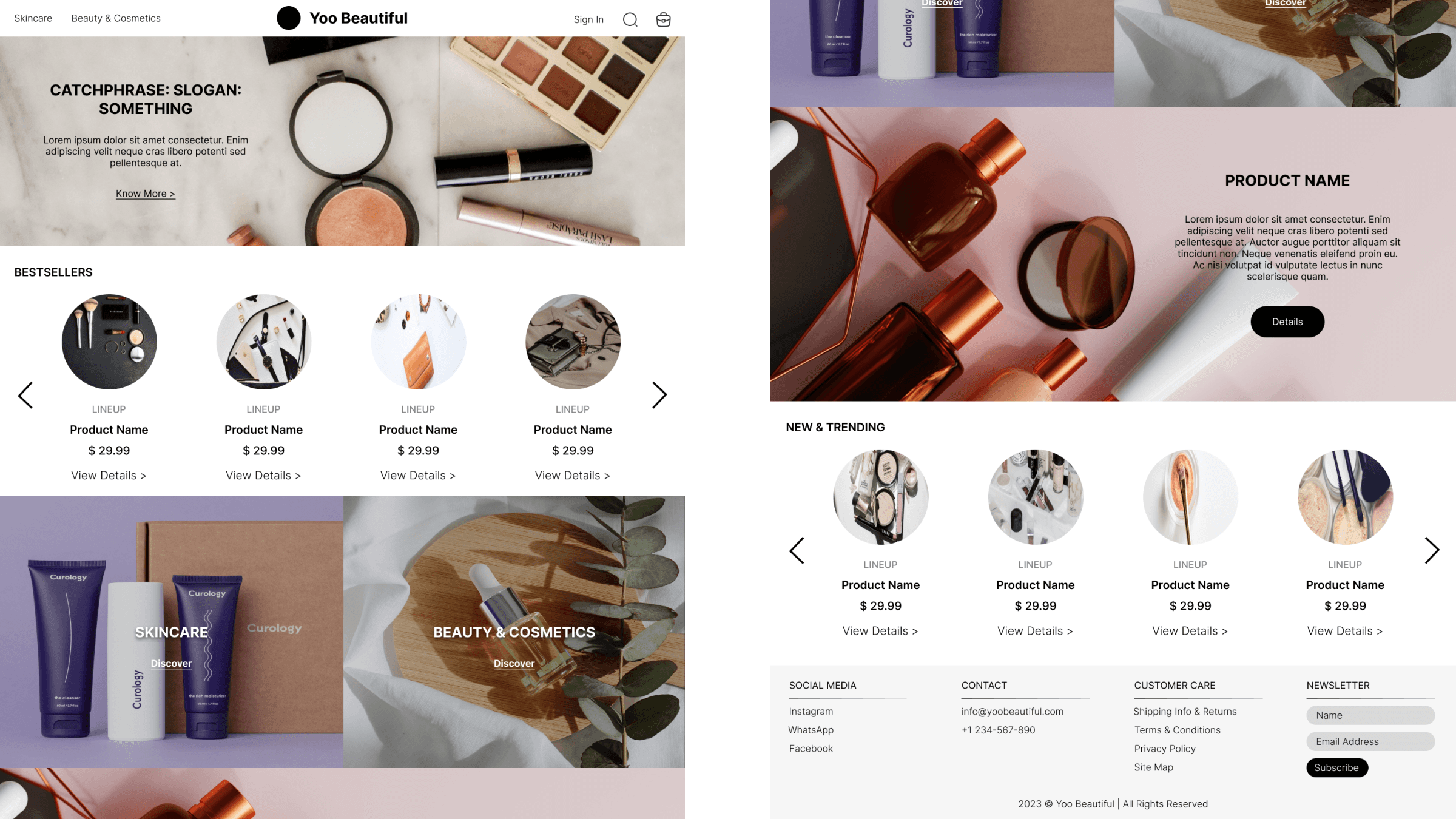 First iteration of homepage