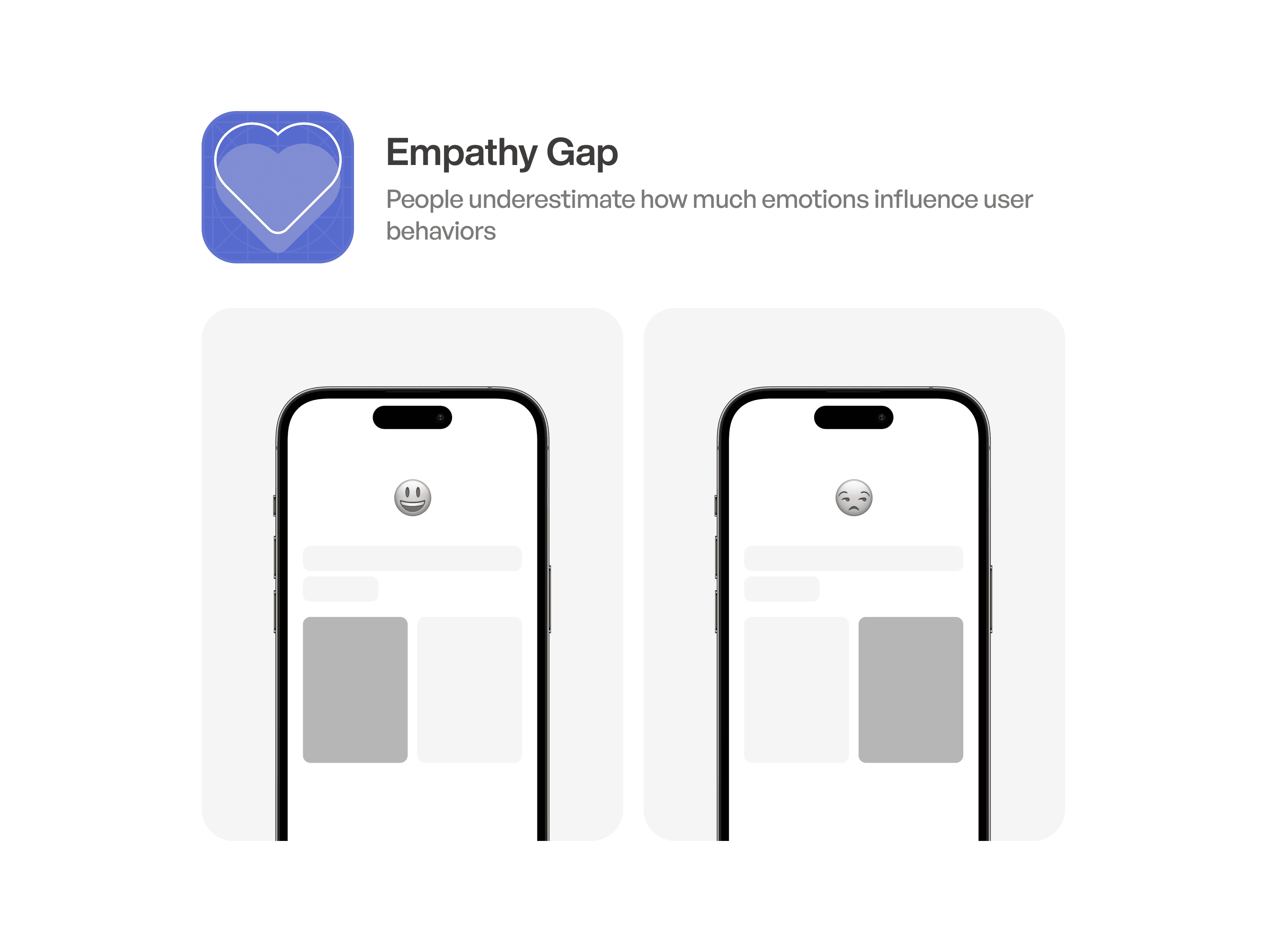 Empathy gap UI example