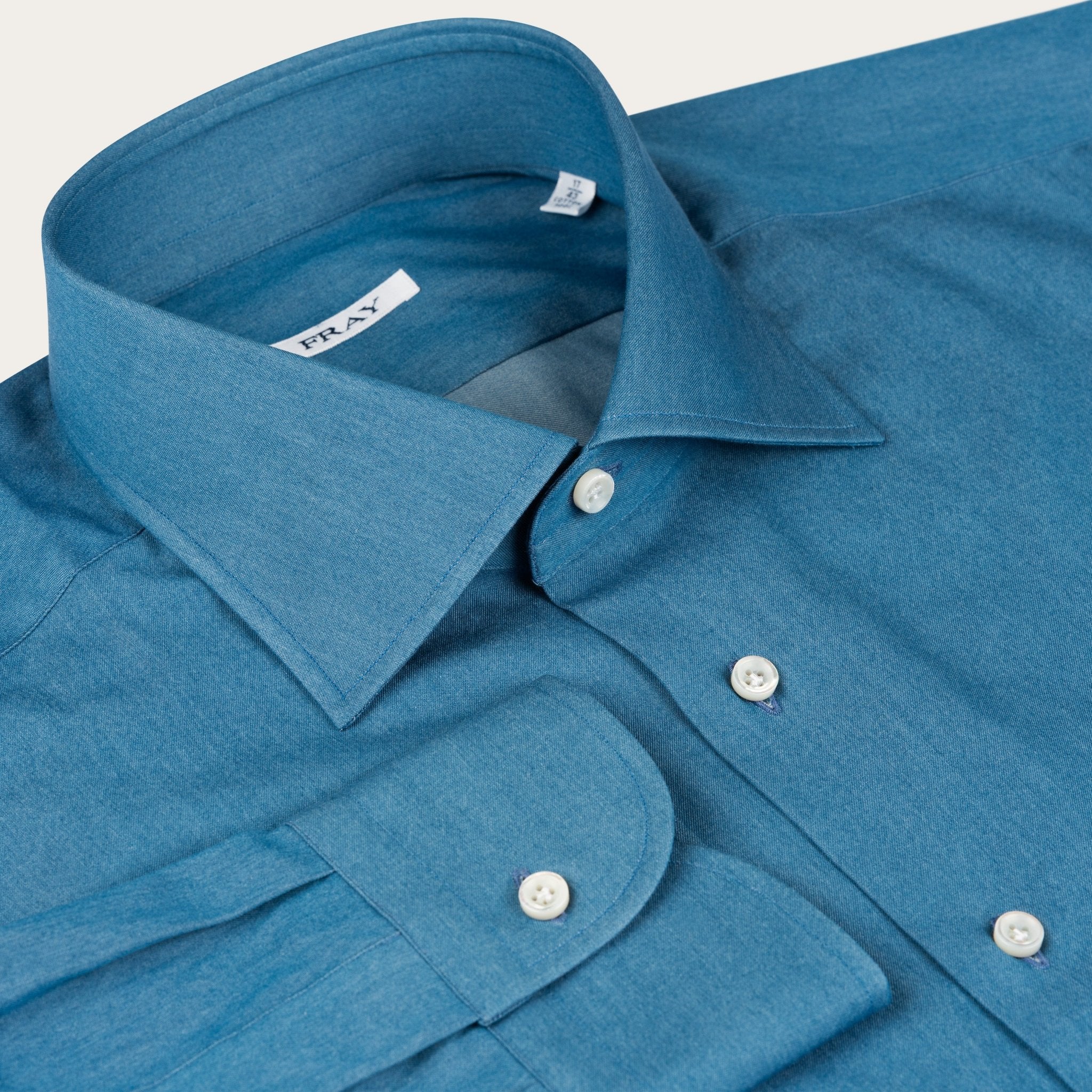 Gabriel Denim Cotton Slim Fit Shirt - Mandelli UK