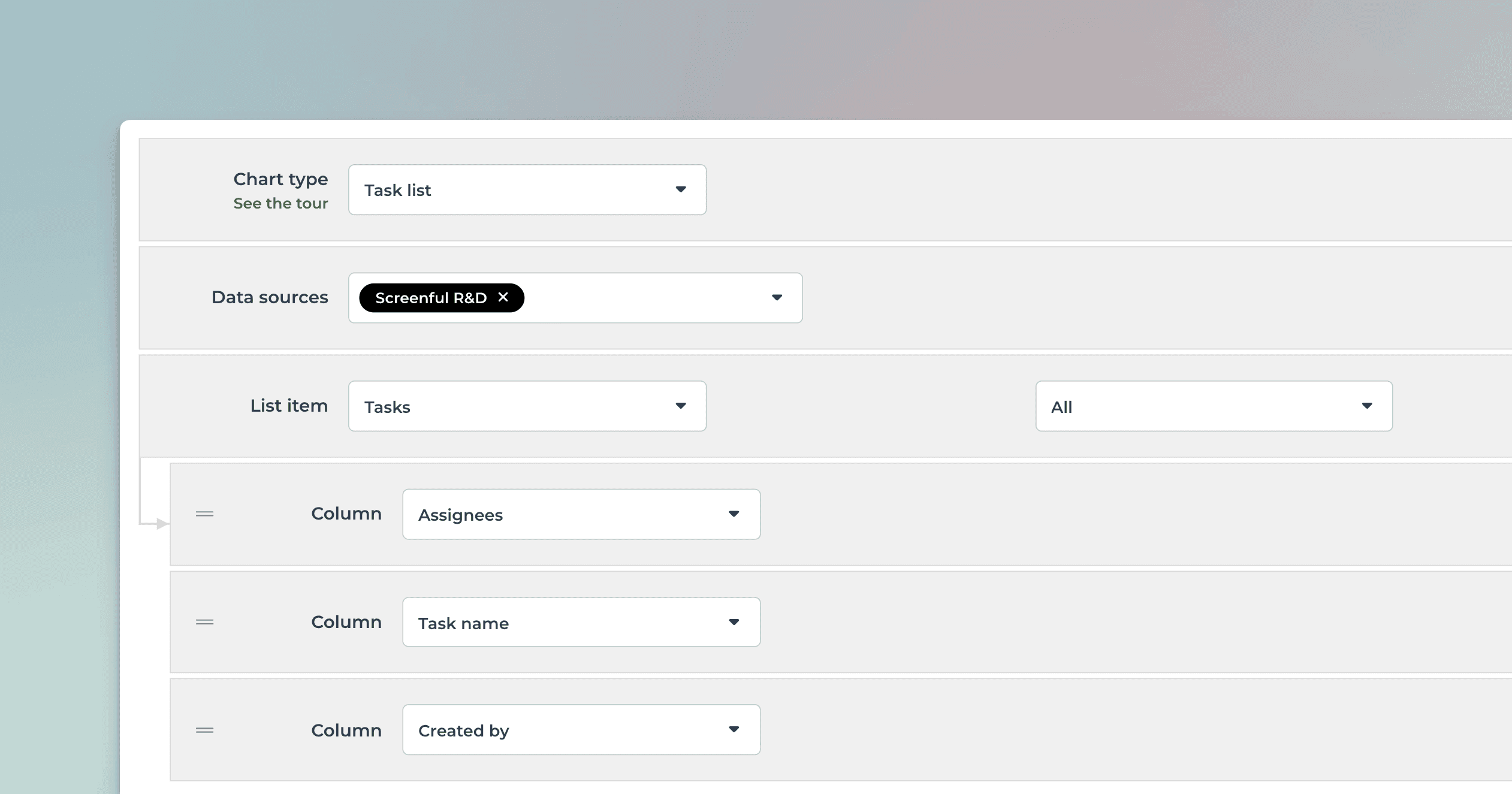 Editing the chart with the editor