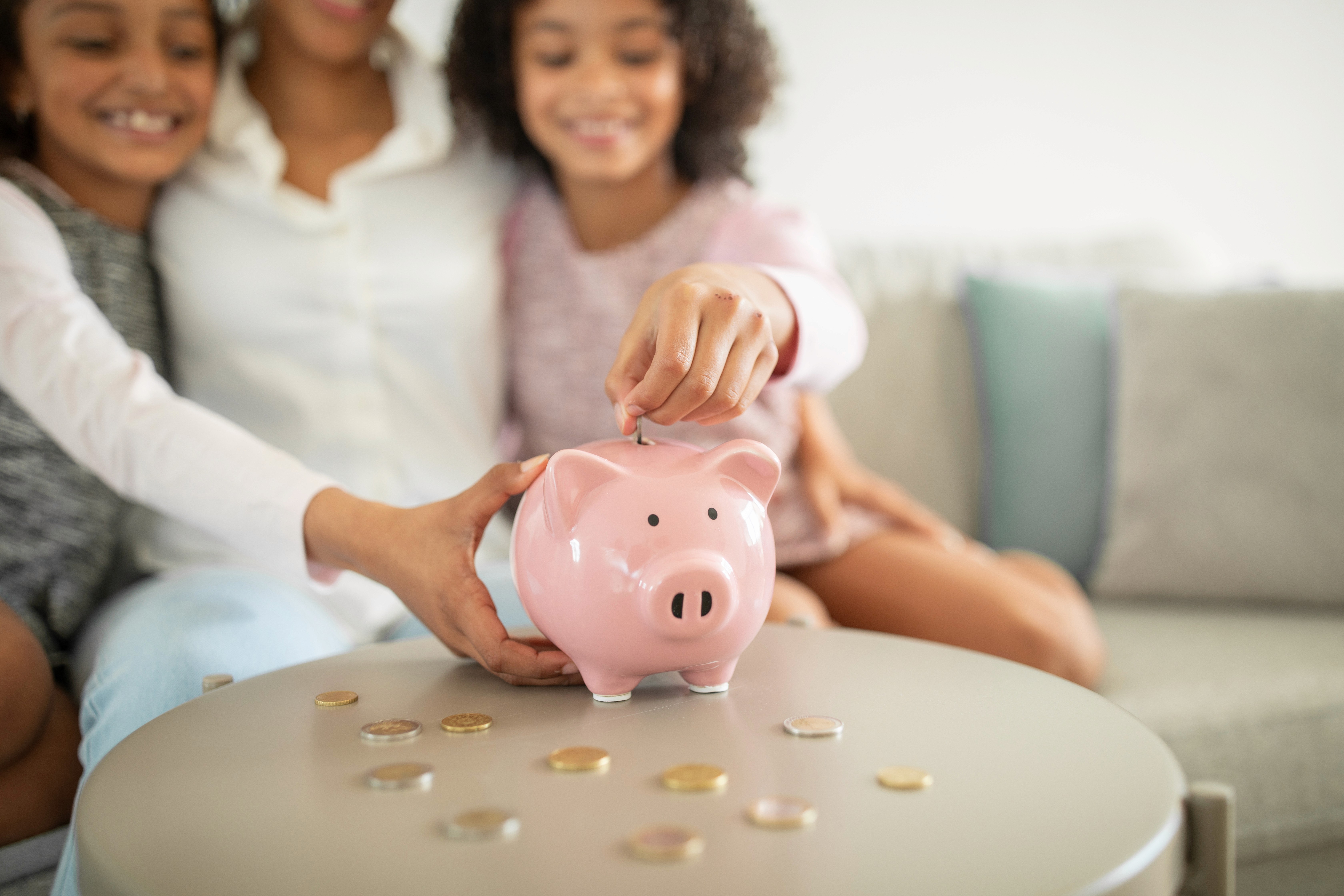 Familie spart Geld