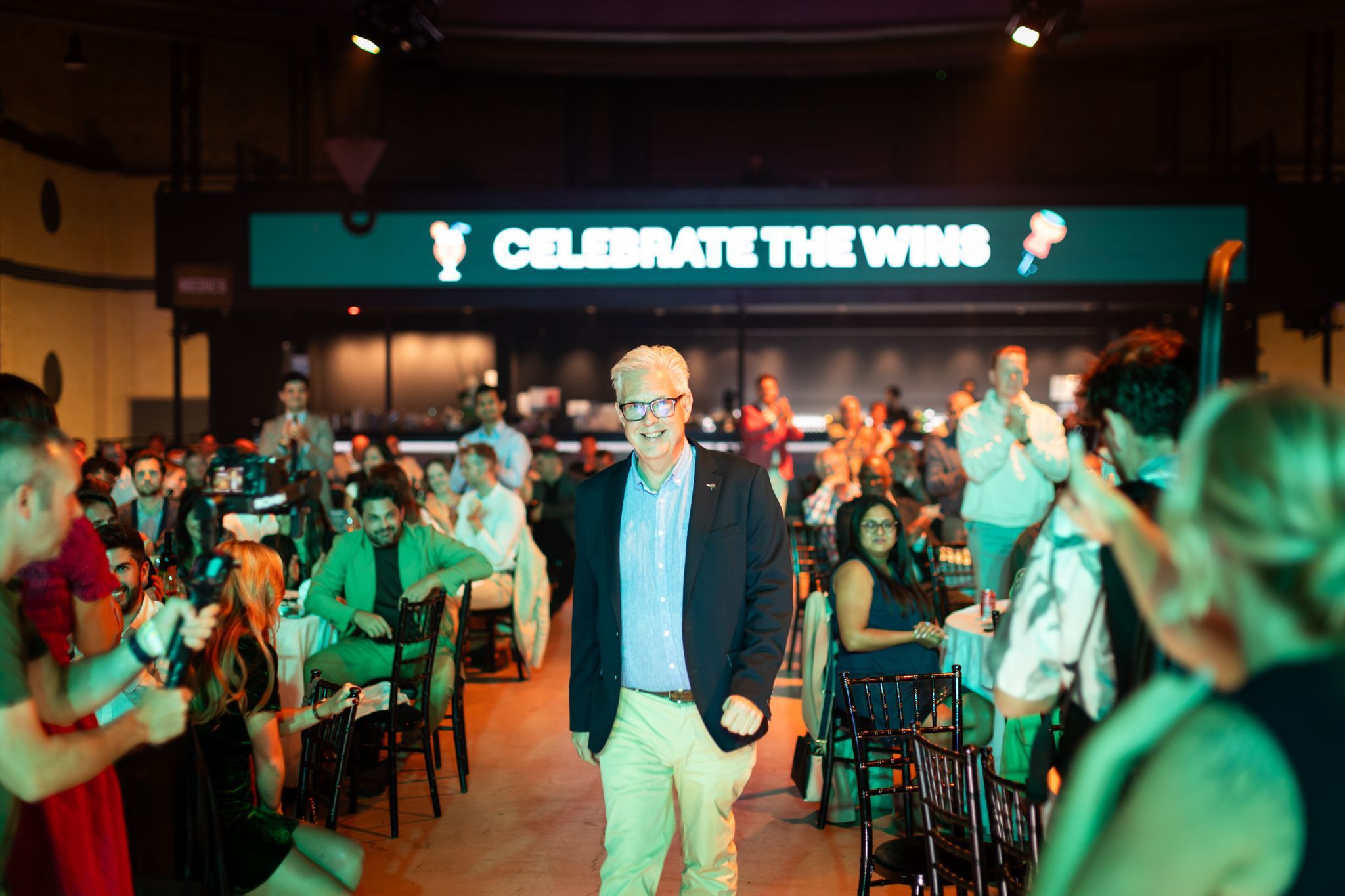 Nicholas Gould Celebrating an Award