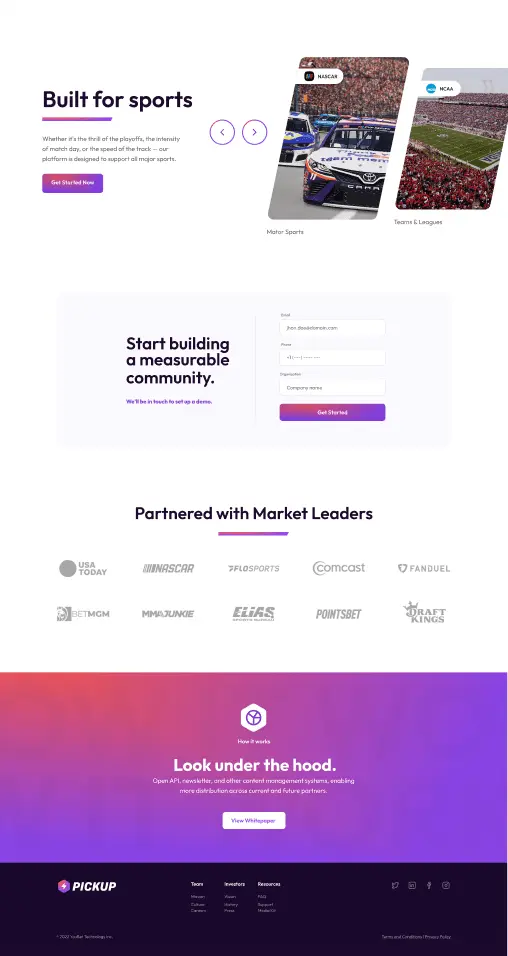 Pickup Home website 