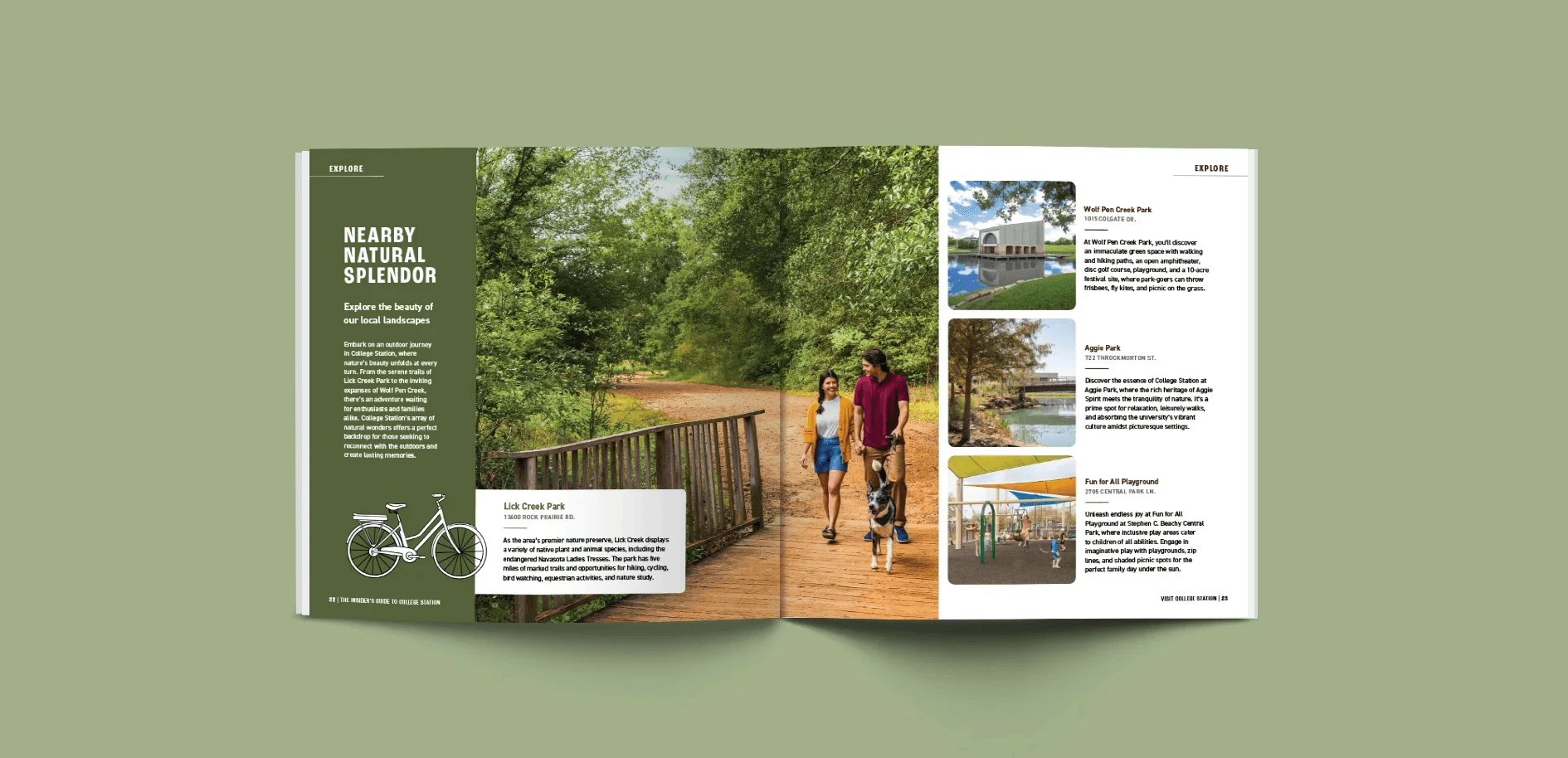 tourism brochure photoshoot spread