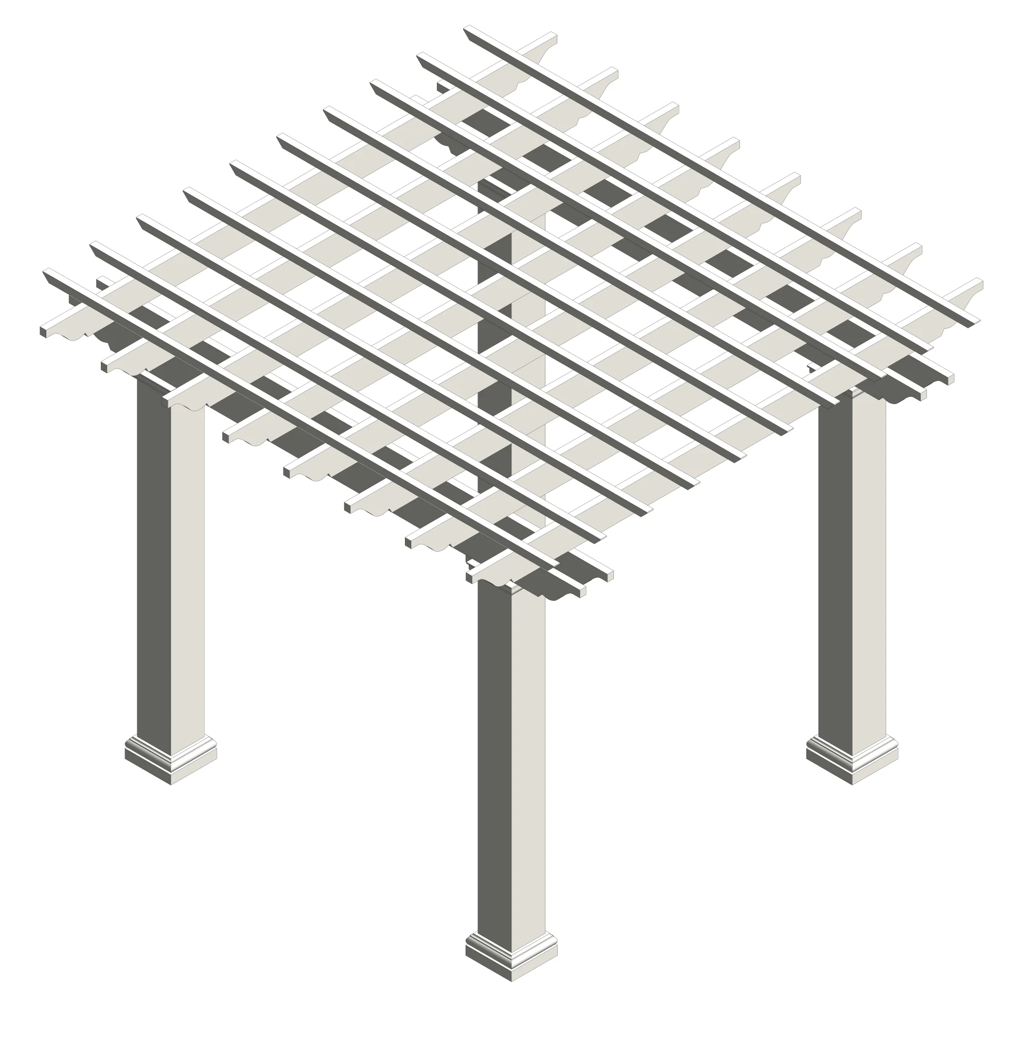 Freestanding Fiberglass Pergola – Architectural Mall