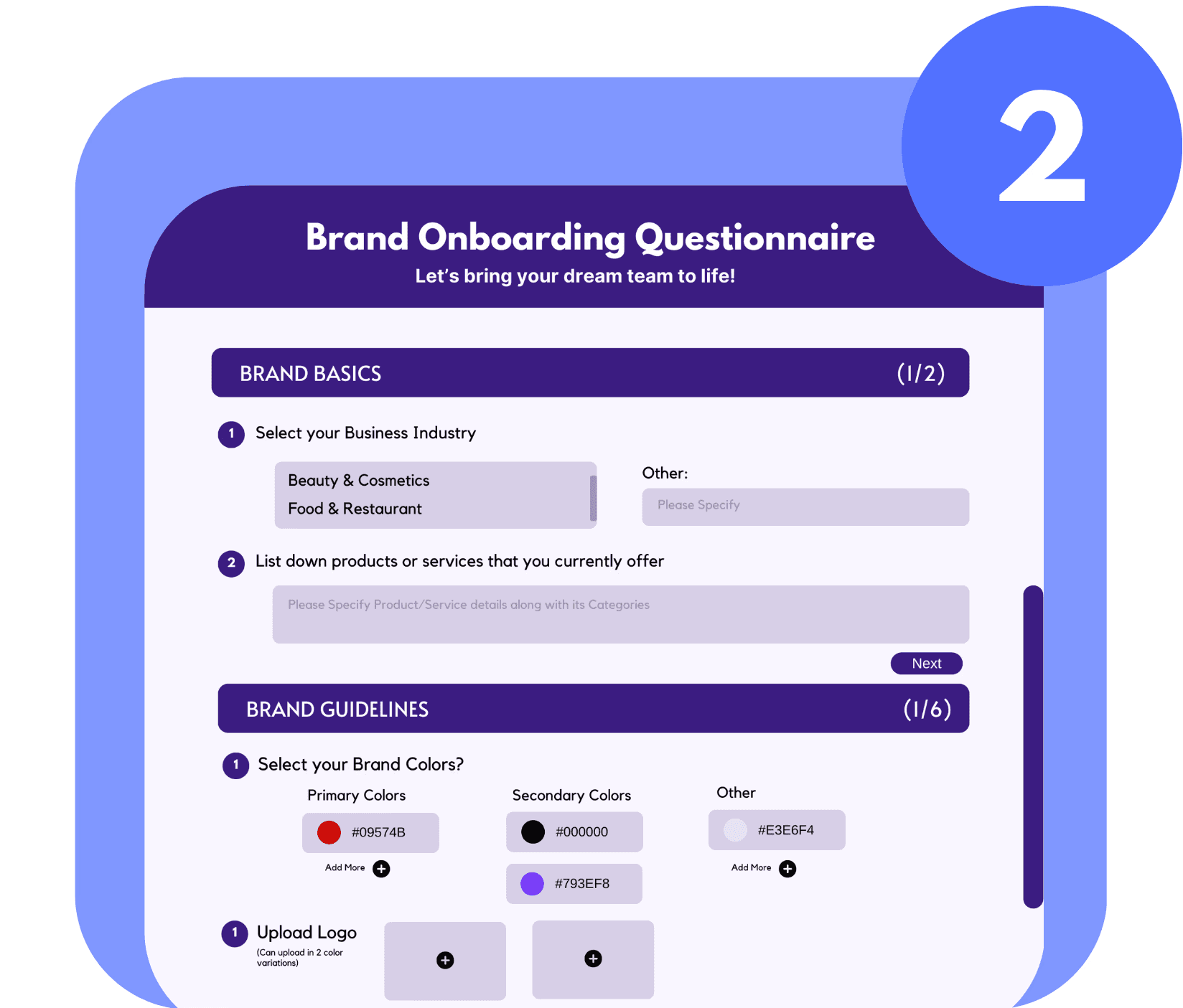 Brand onboarding questionnaire image