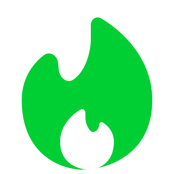 Green fire icon