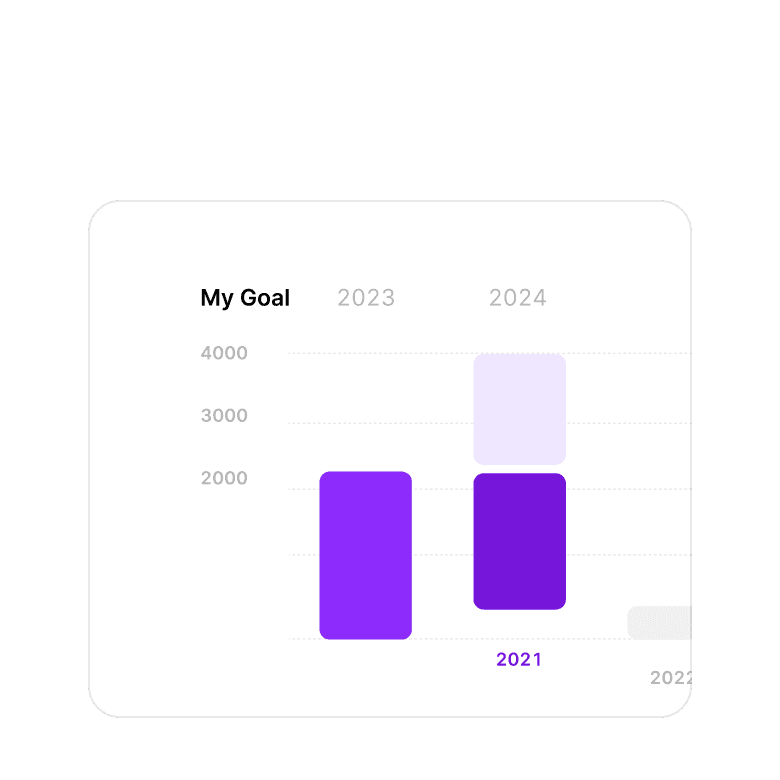 Interface for setting and tracking sustainability goals with benchmarks and measurement criteria.