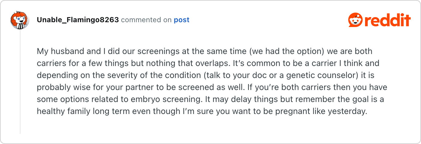 Post on Reddit