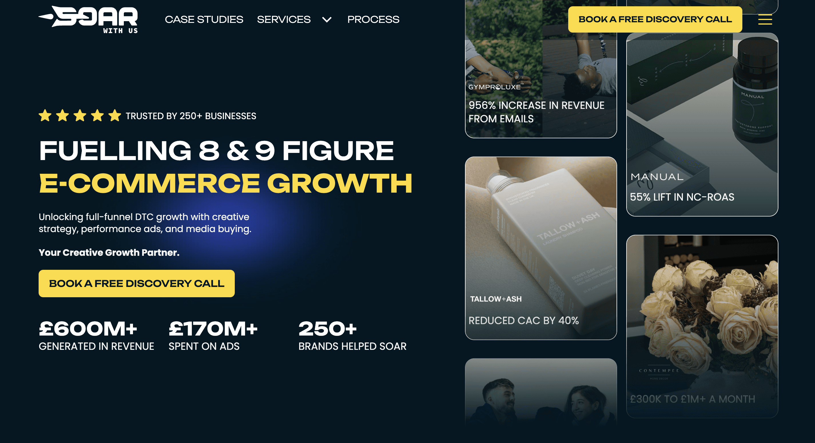 Soar With Usherd Website Homepage