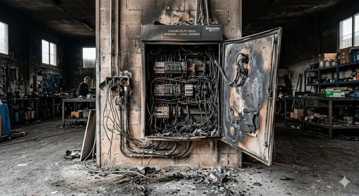 Incendio provocado por una instalación eléctrica defectuosa meses después de finalizar la obra.