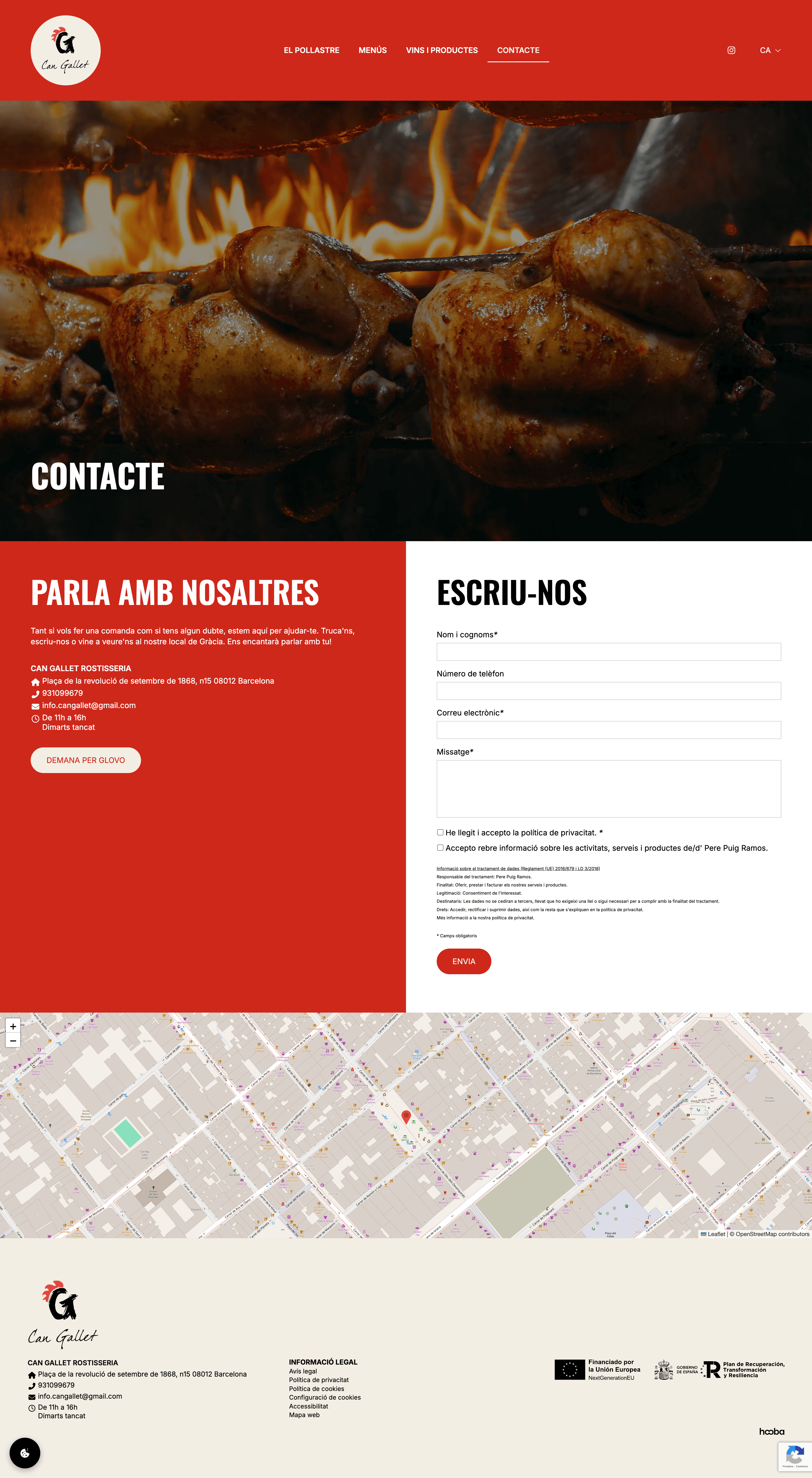 Contacto - Can Gallet