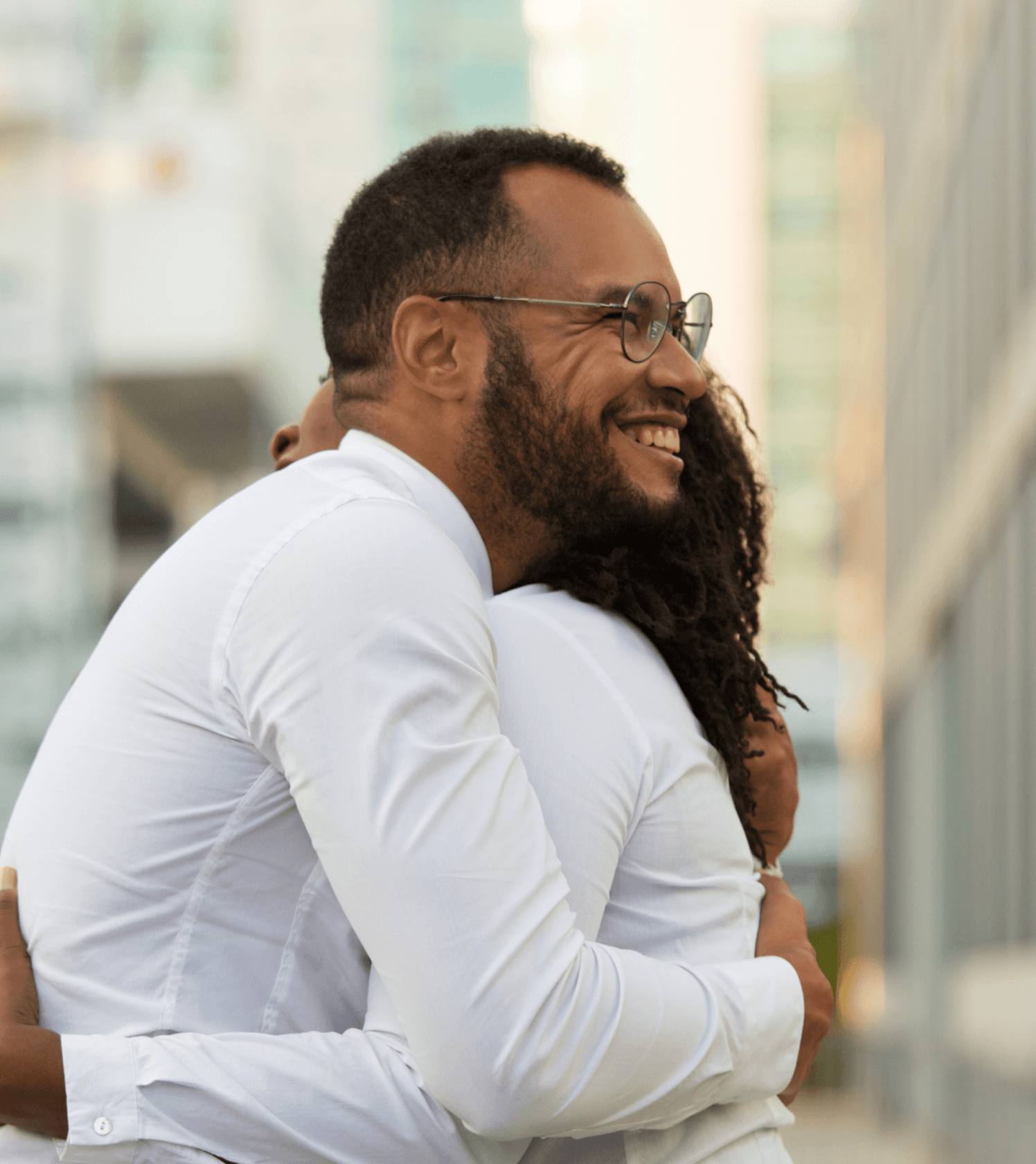 A couple embracing each other