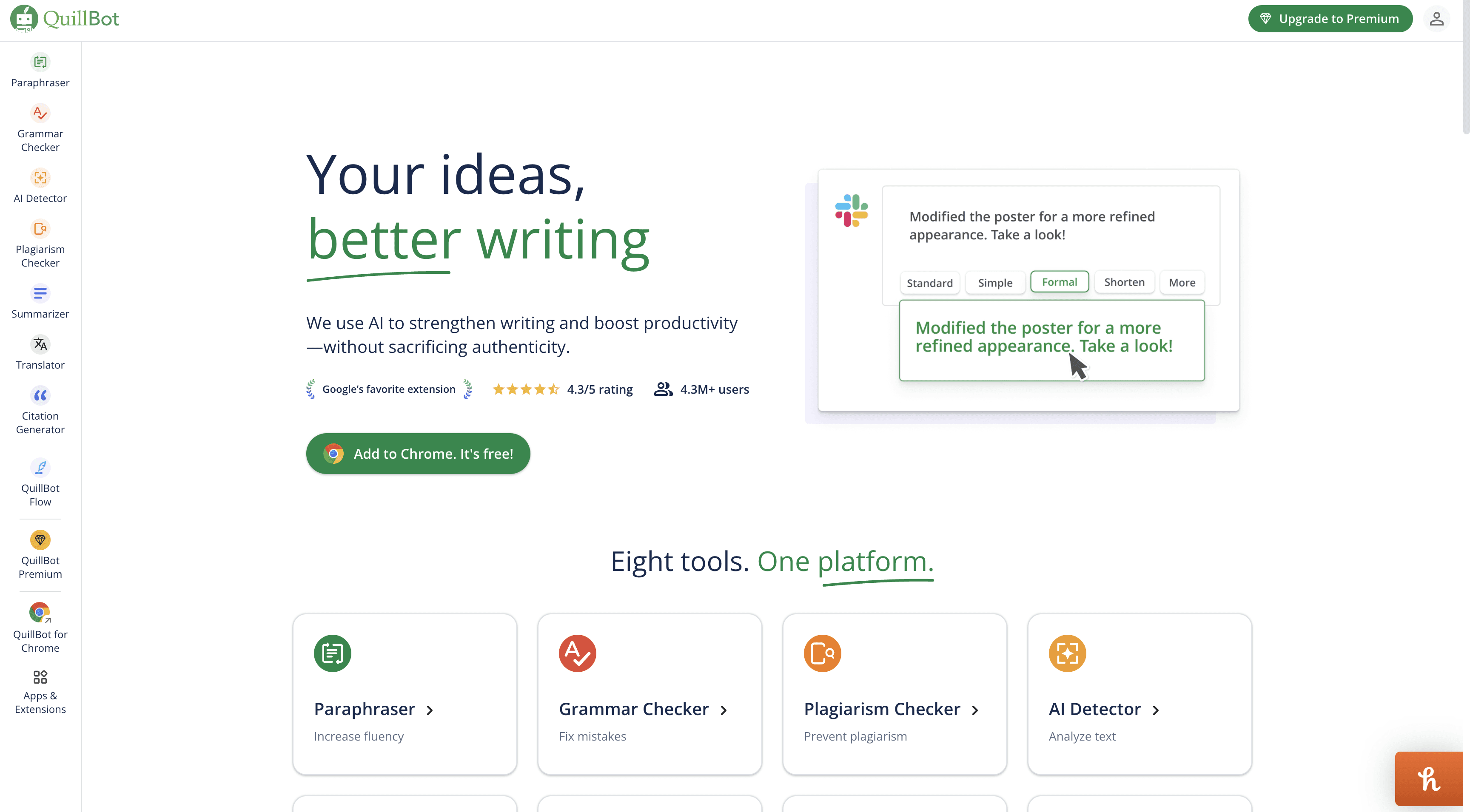 Quillbot Landing Page