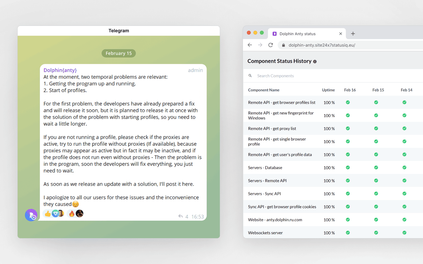 To better understand a browser’s stability levels, it's recommended to look in its community chat: you’ll find more information about browser issues there.