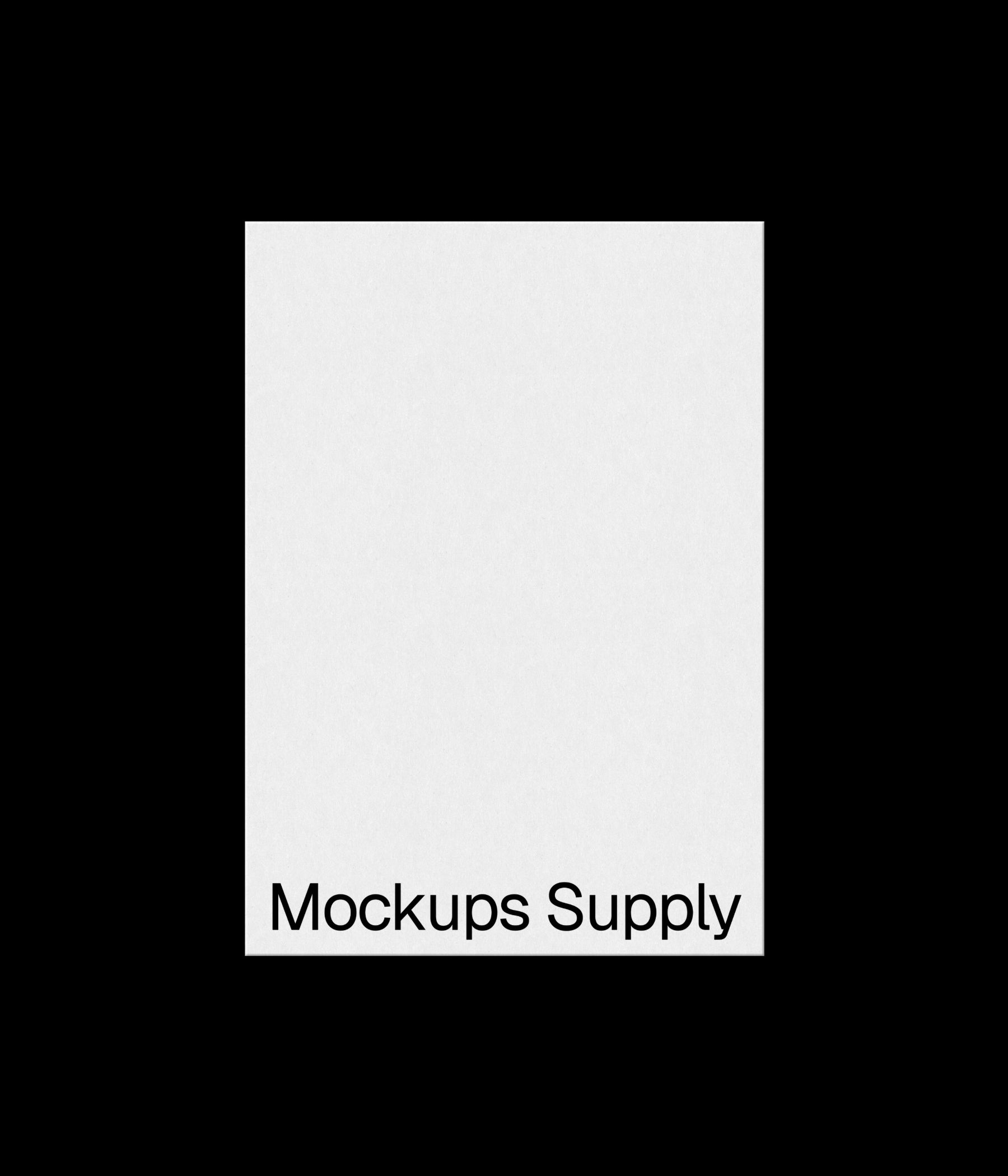 A4 paper mockup portrait for Photoshop with debossed text effect, editable paper color, realistic print and stationery branding presentation