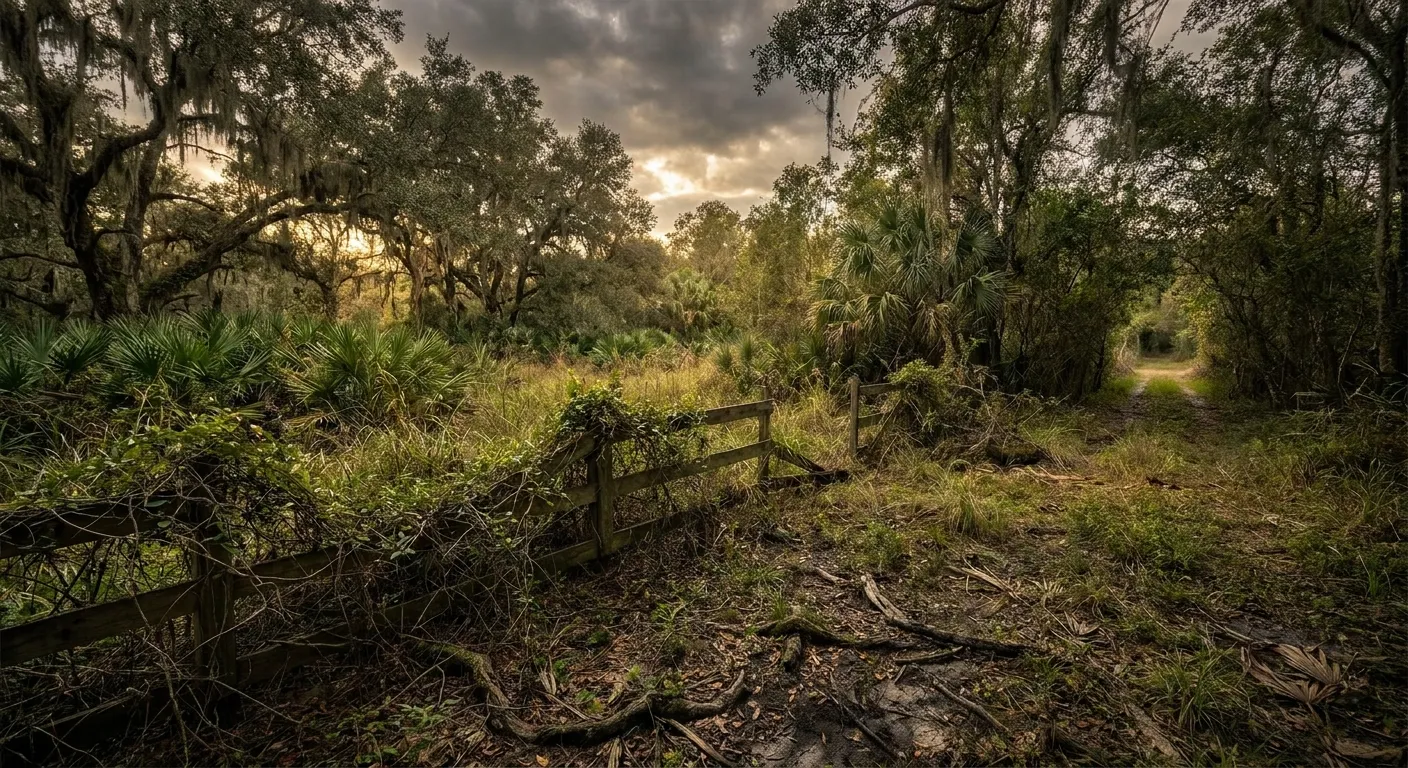 Lush forest path at sunset, RockN' Socials Digital Marketing Agency vibe.