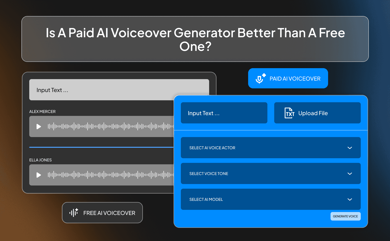 Is a paid AI voiceover generator better than a free one