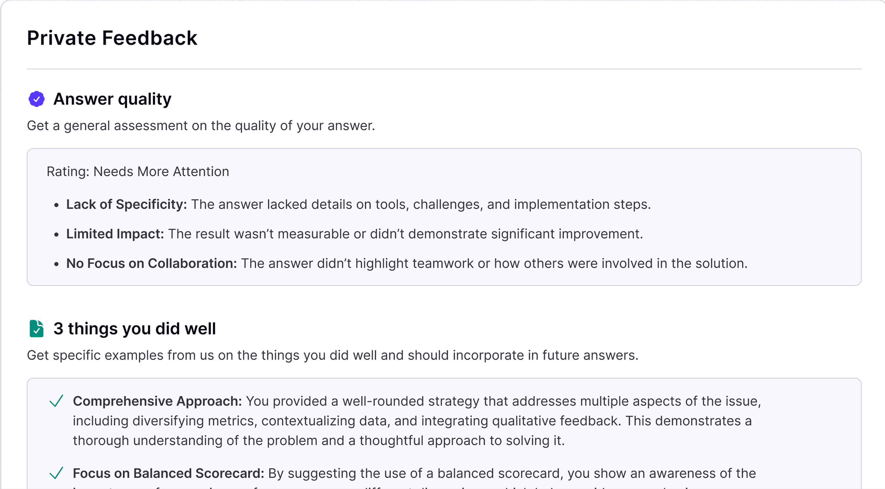 Resume | Private Feedback