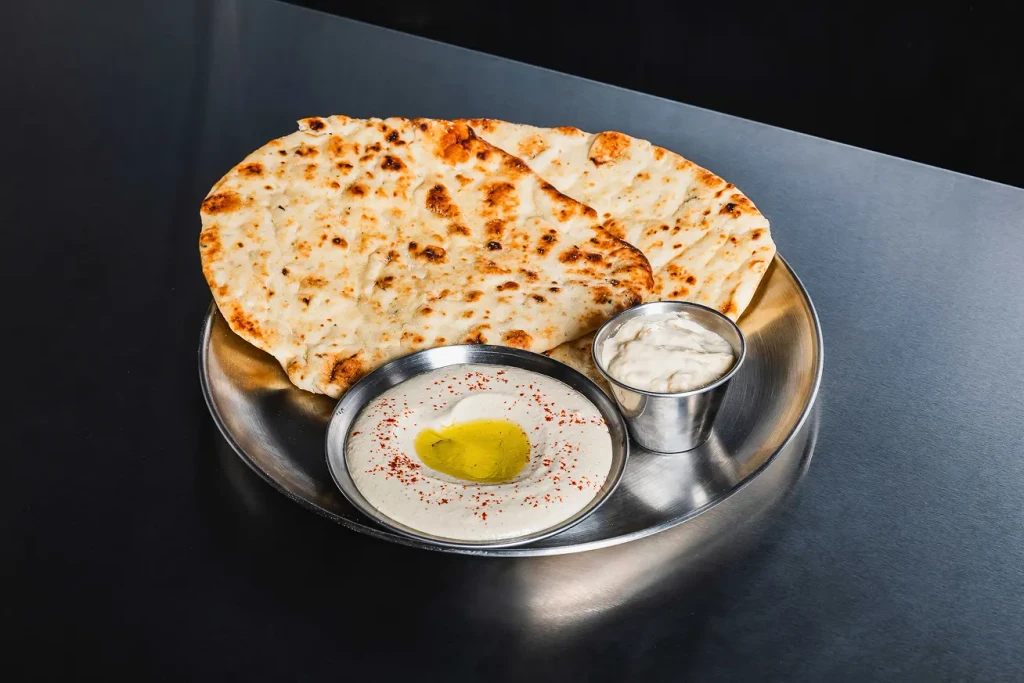 Pita Hummus Eggplant Dip