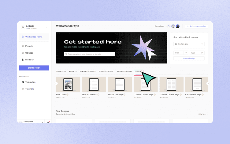 glorify dashboard