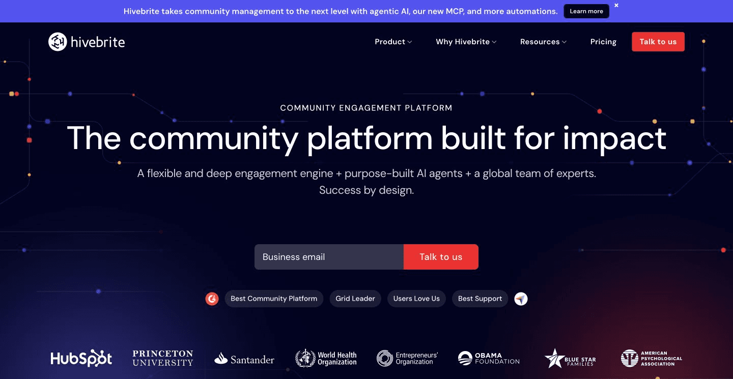 Hivebrite platform screenshot