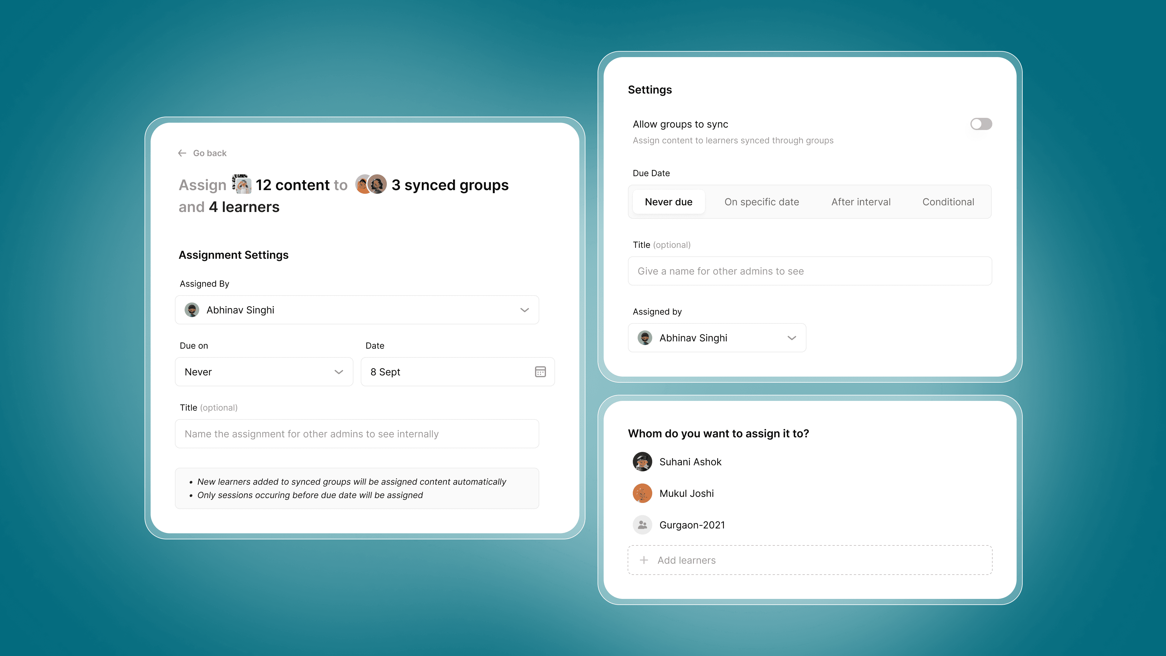 Redesigning Lyearn's automated assignment feature