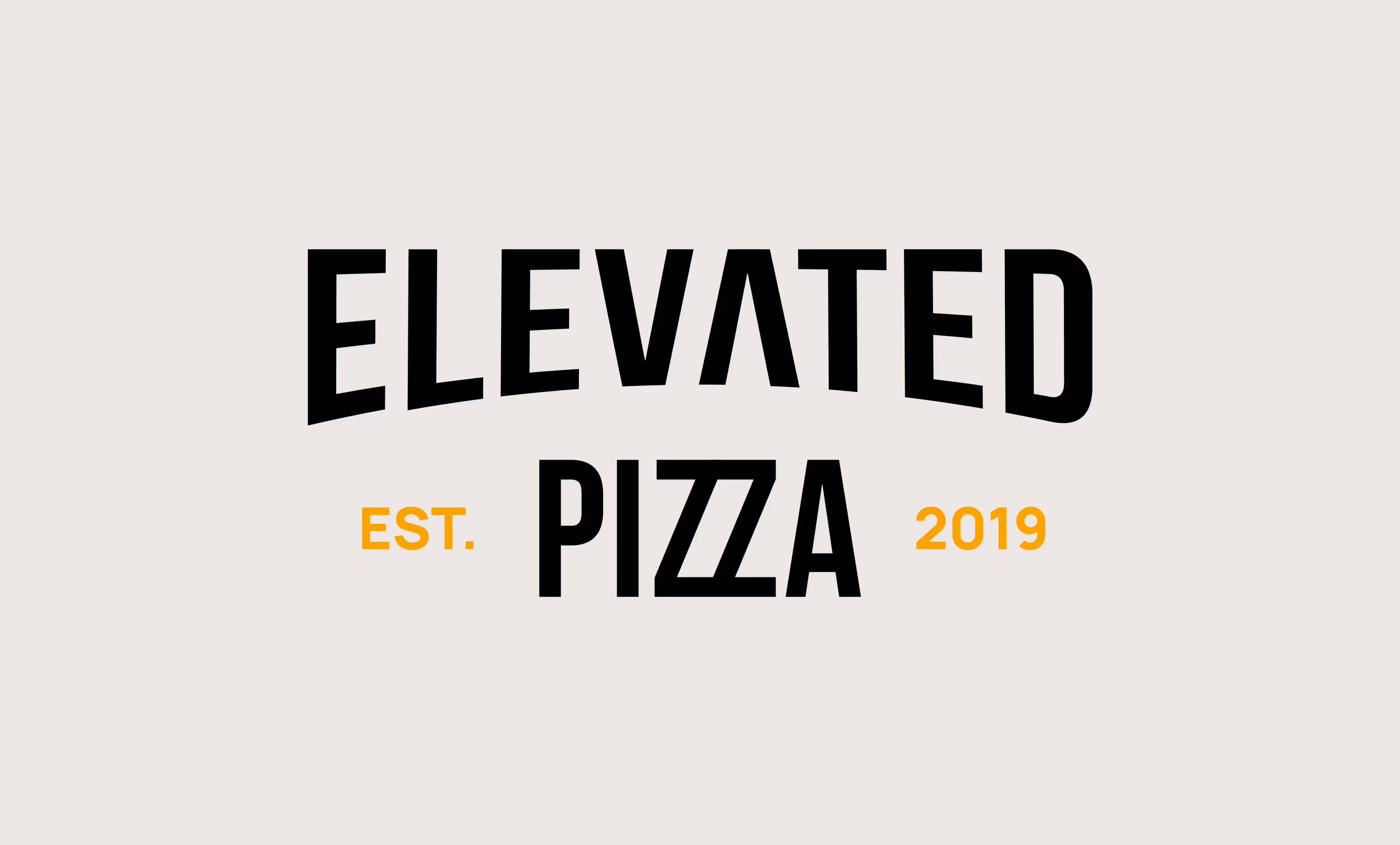 Elevated Pizza website section highlighting eST 2019 from the completed creative project project feature