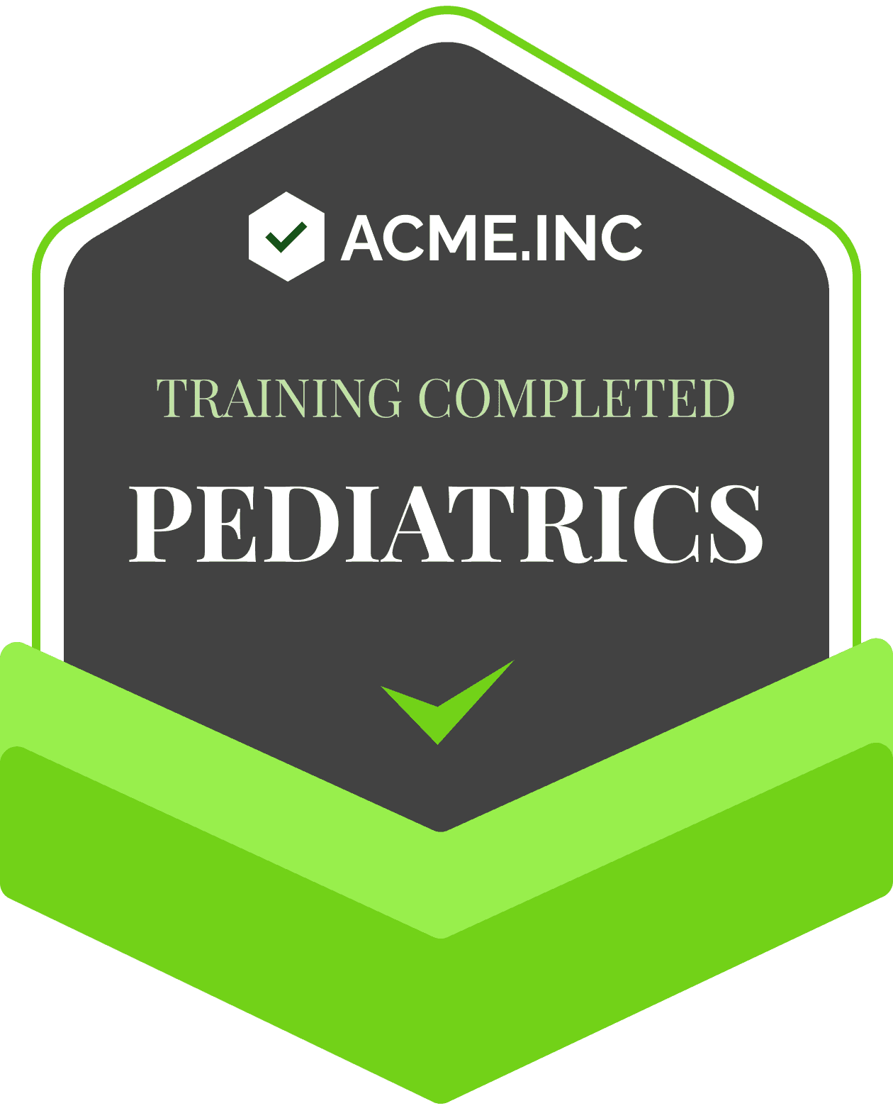 Wauld - Modern and green completion badge template