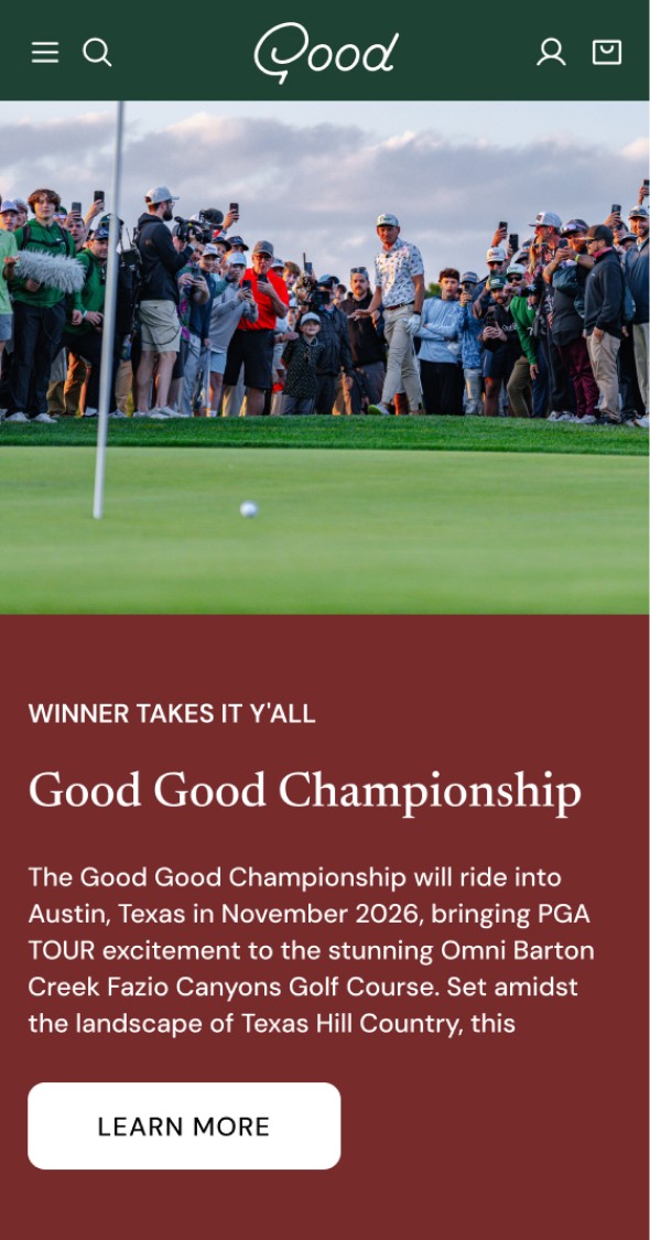 Mobile campaign landing page promoting limited edition drop