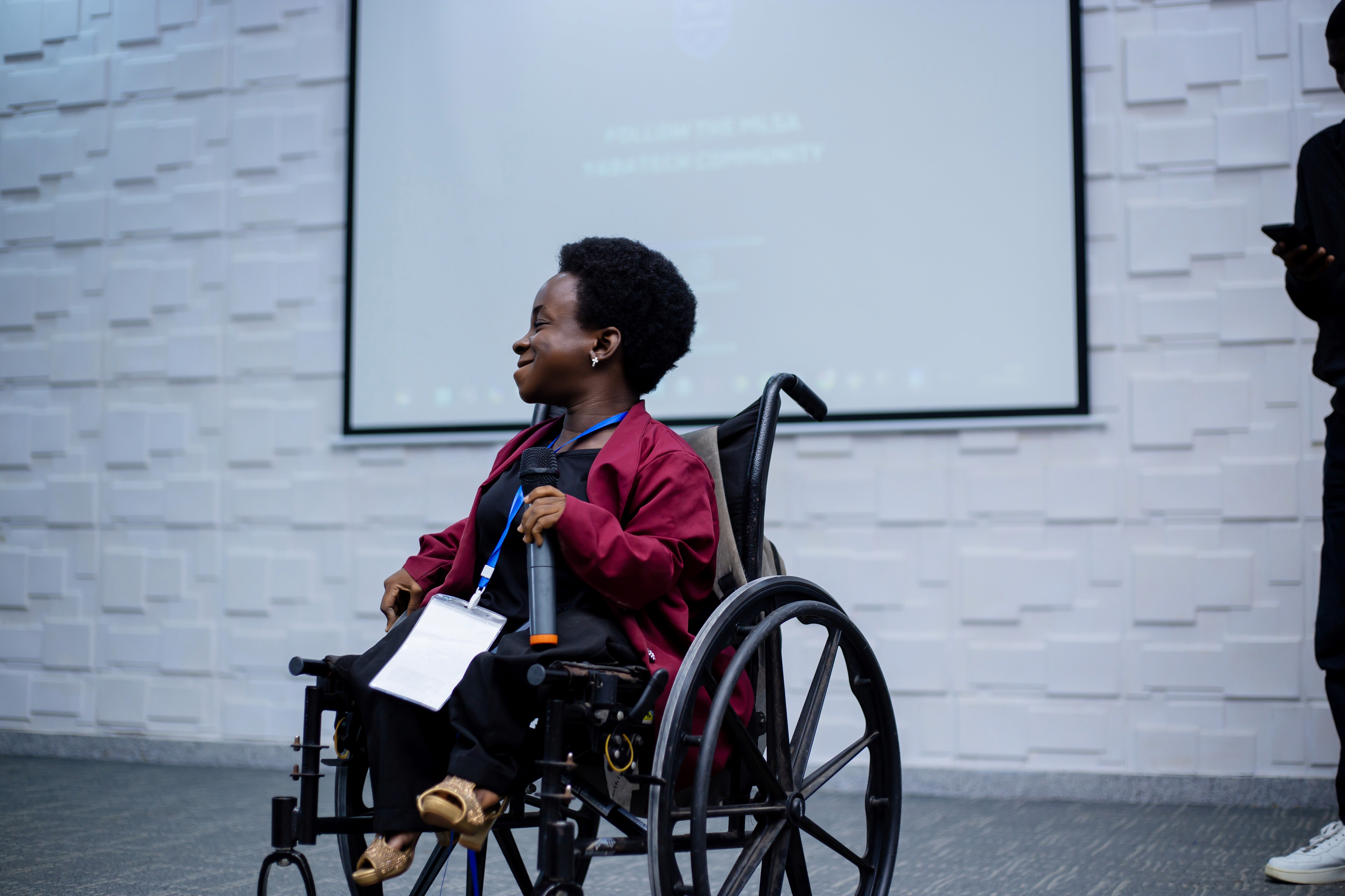 Stephanie Egharevba speaking at  Yabatech, Yaba college of Technology 2024