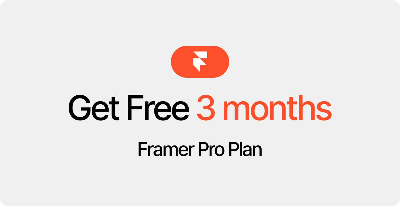 Promo banner offering 3 free months of Framer Pro Plan