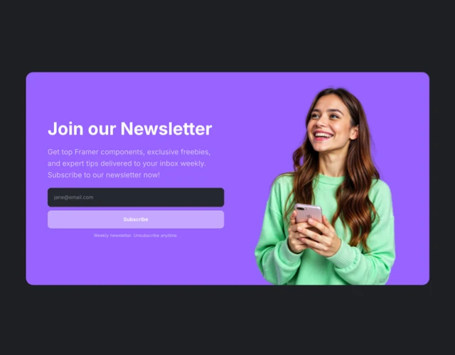 Framer Dark CTA Section - Frameblox UI