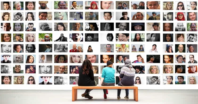 An illustration depicting the concept of user segmentation in an online community. It shows a group of diverse user icons, with some highlighted or separated, symbolizing the process of categorizing users to create personalized and engaging experiences.