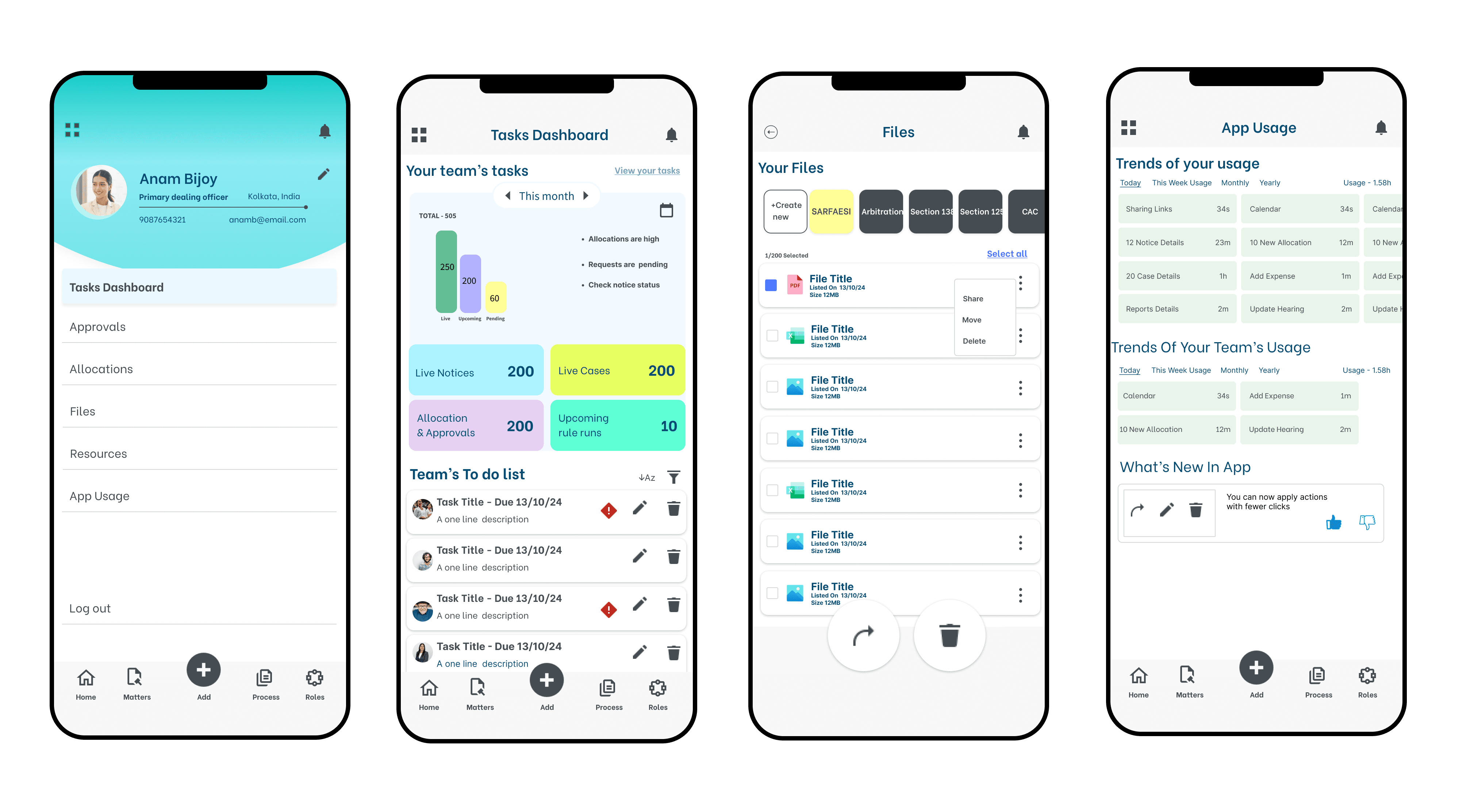 Tablet showing Bloomy UI