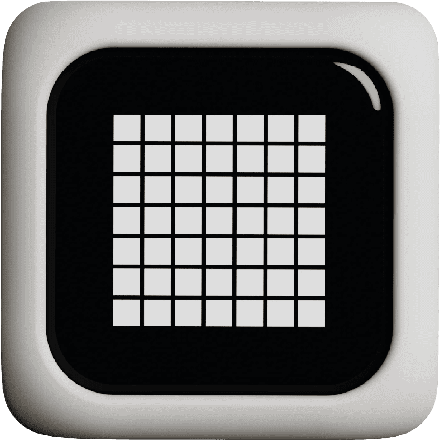New Things Lab ZONE productivity timer, a white square device with a black dot-matrix display.