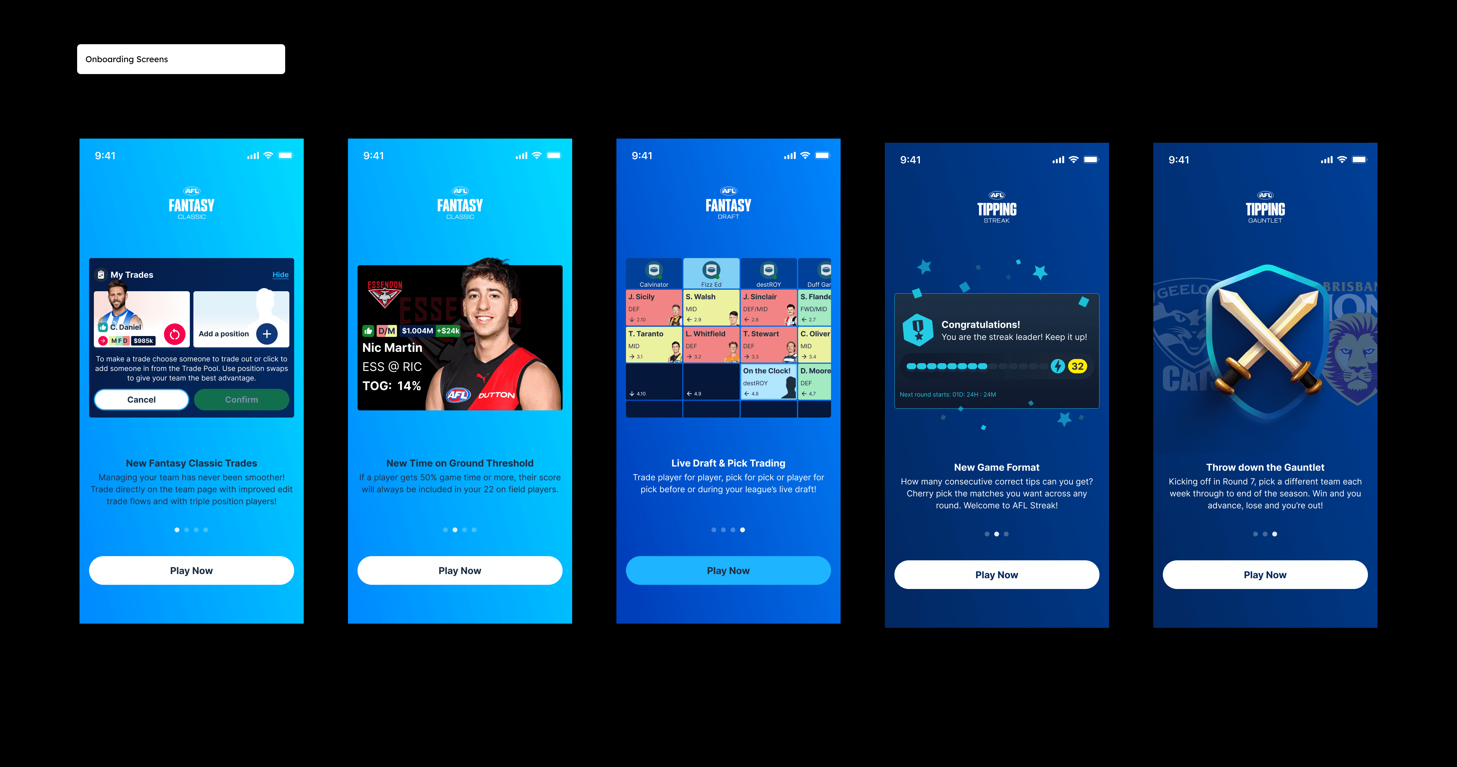 Onboarding Screens - Arturo Martin 2025