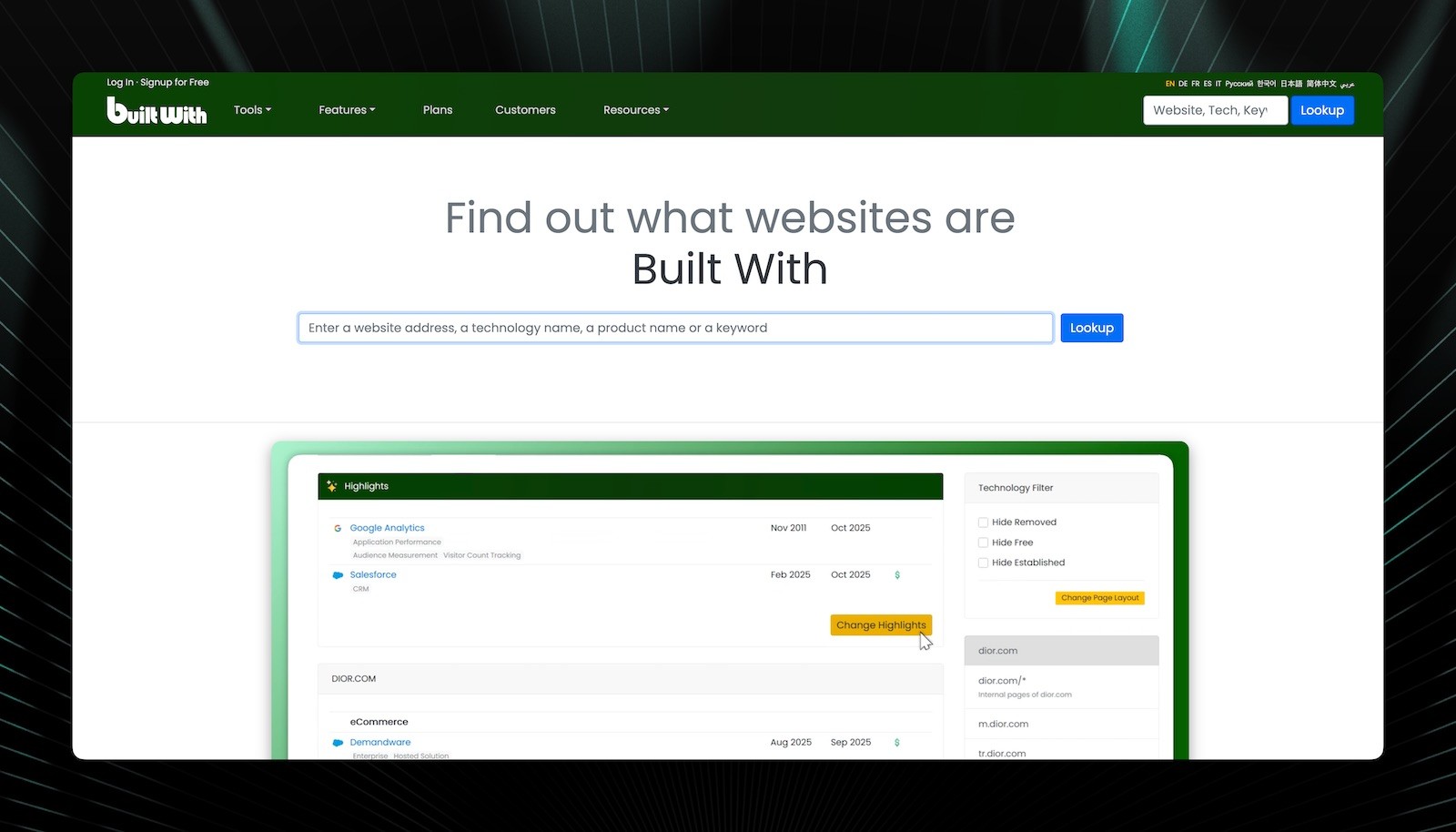 best builtwith alternative