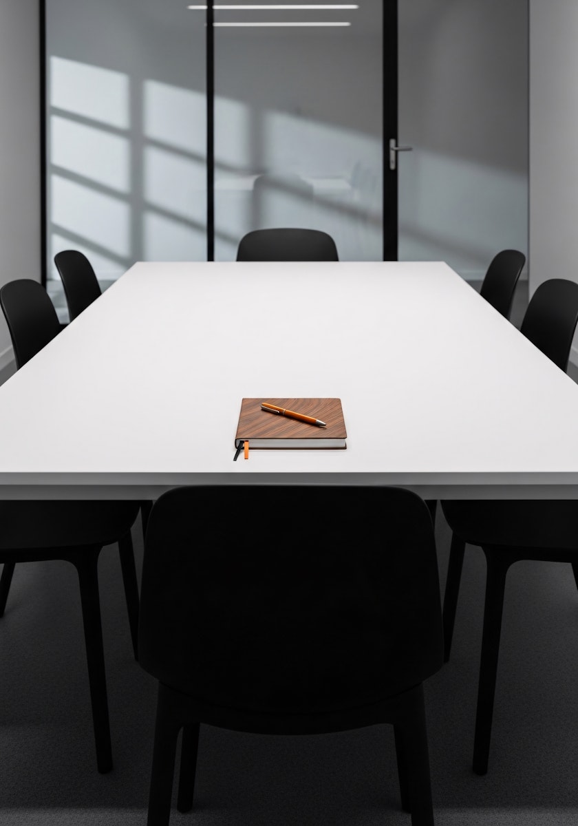 An office with chairs arranged