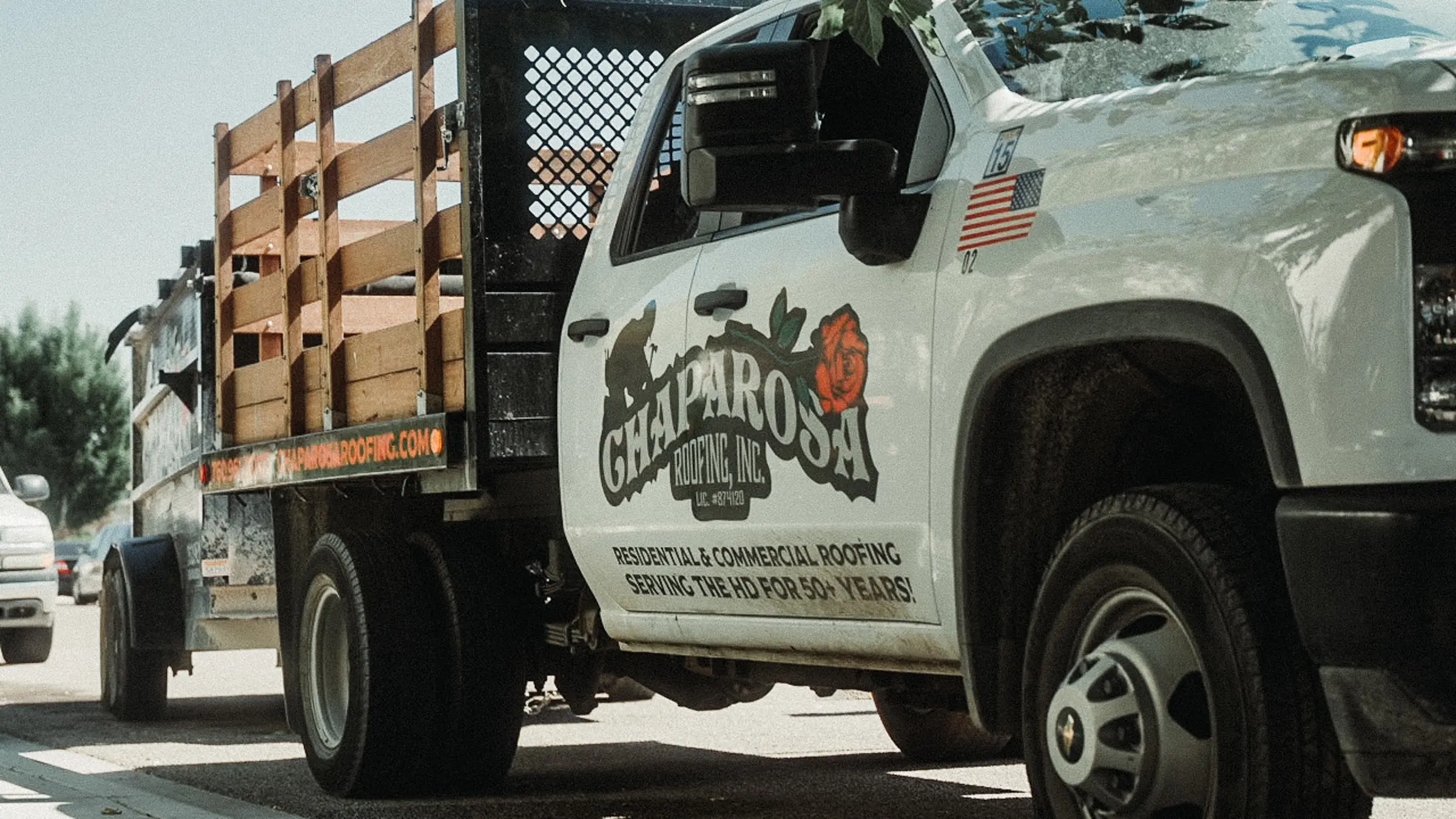 OptionOneSolar work truck at job site